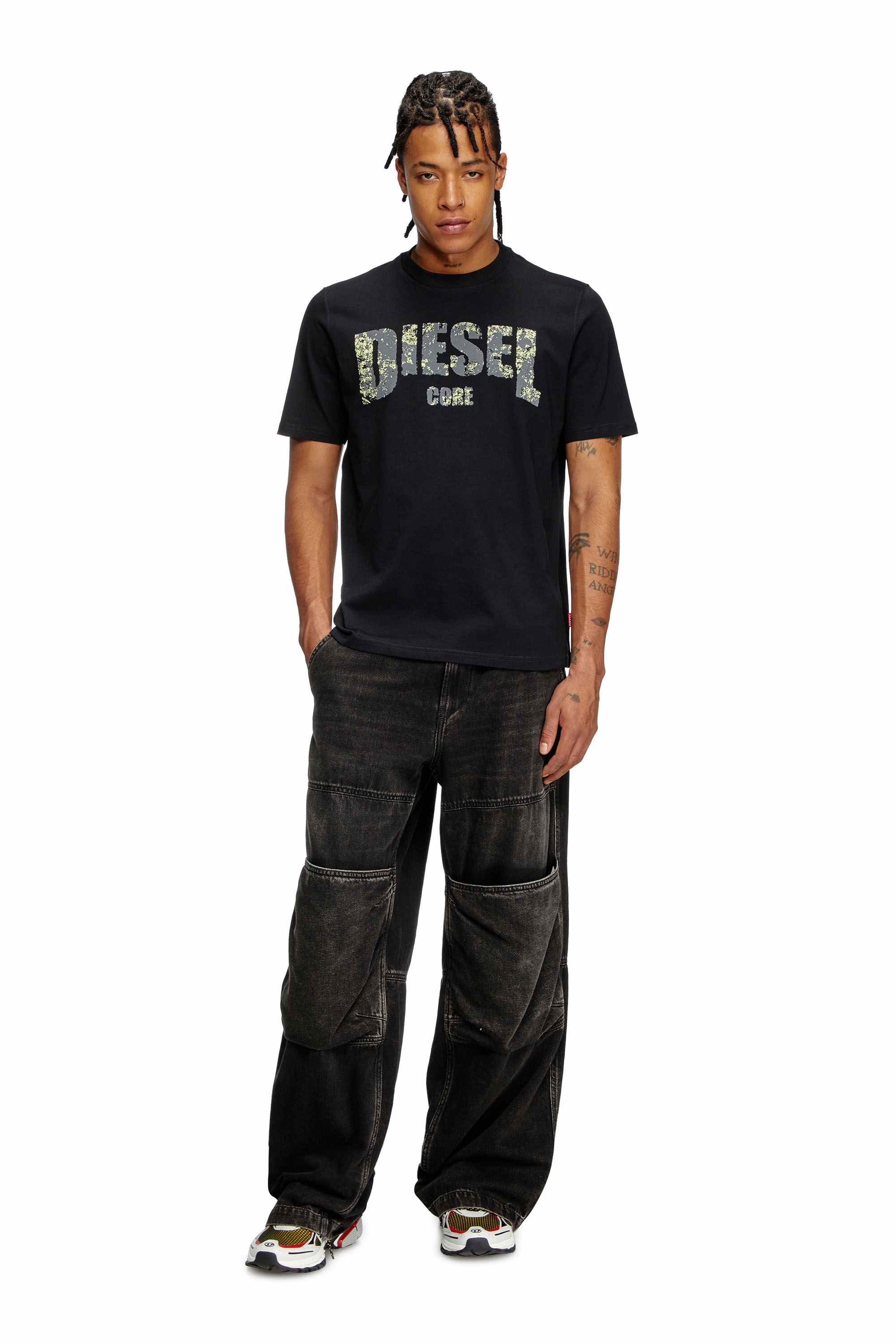 Black T-shirt with Diesel Core print