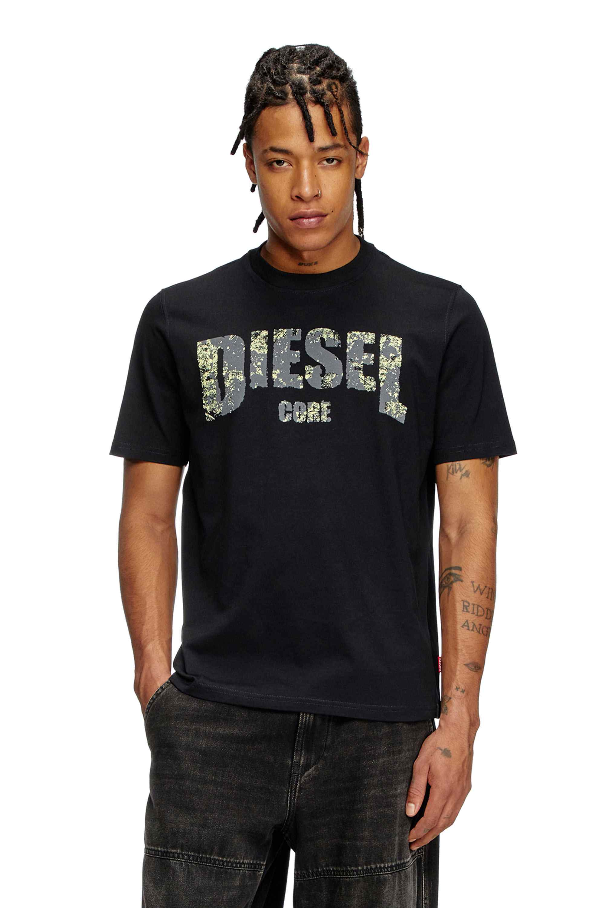 Black T-shirt with Diesel Core print