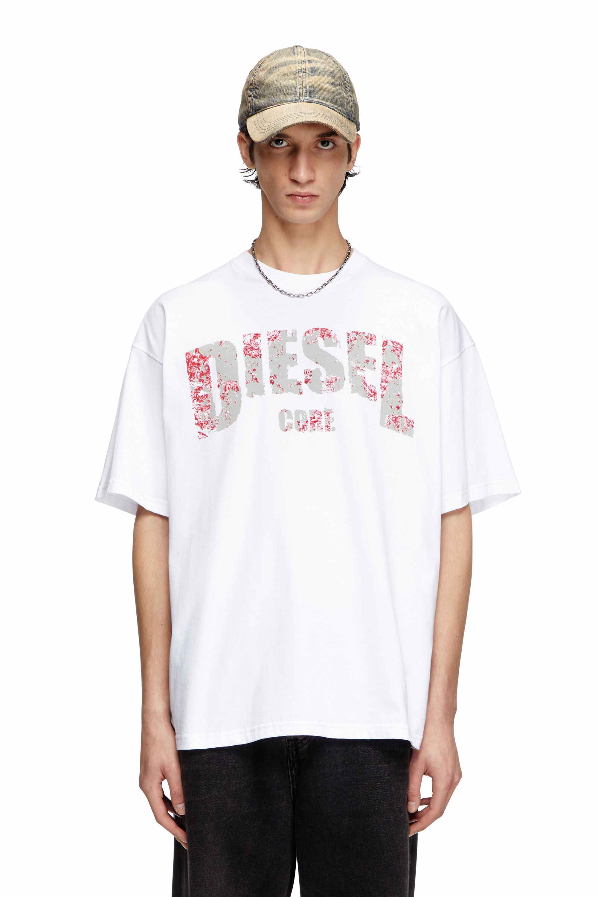 White T-shirt with Diesel Core print