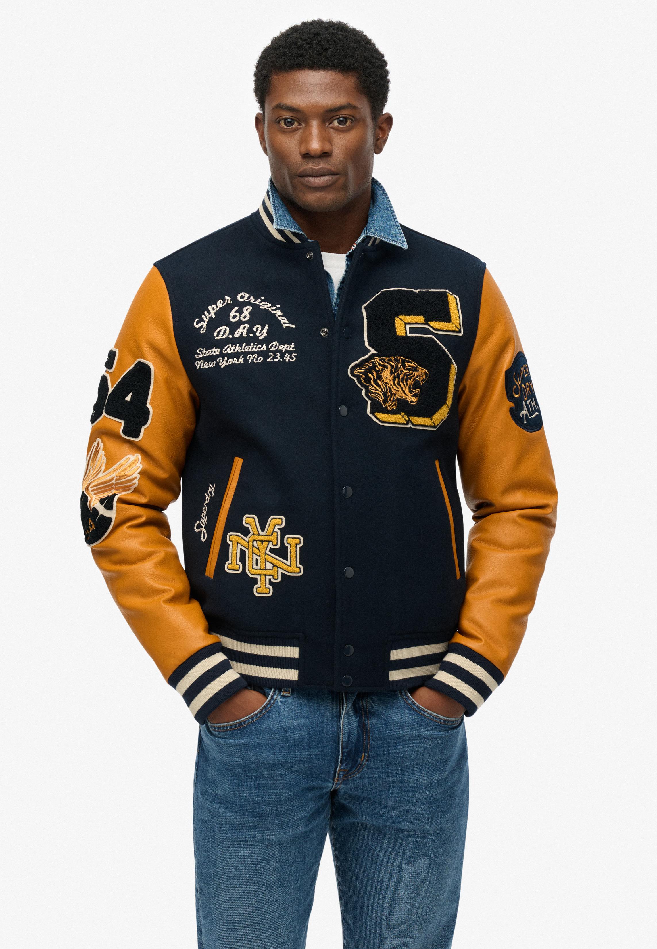 VINTAGE PATCHED VARSITY JKT