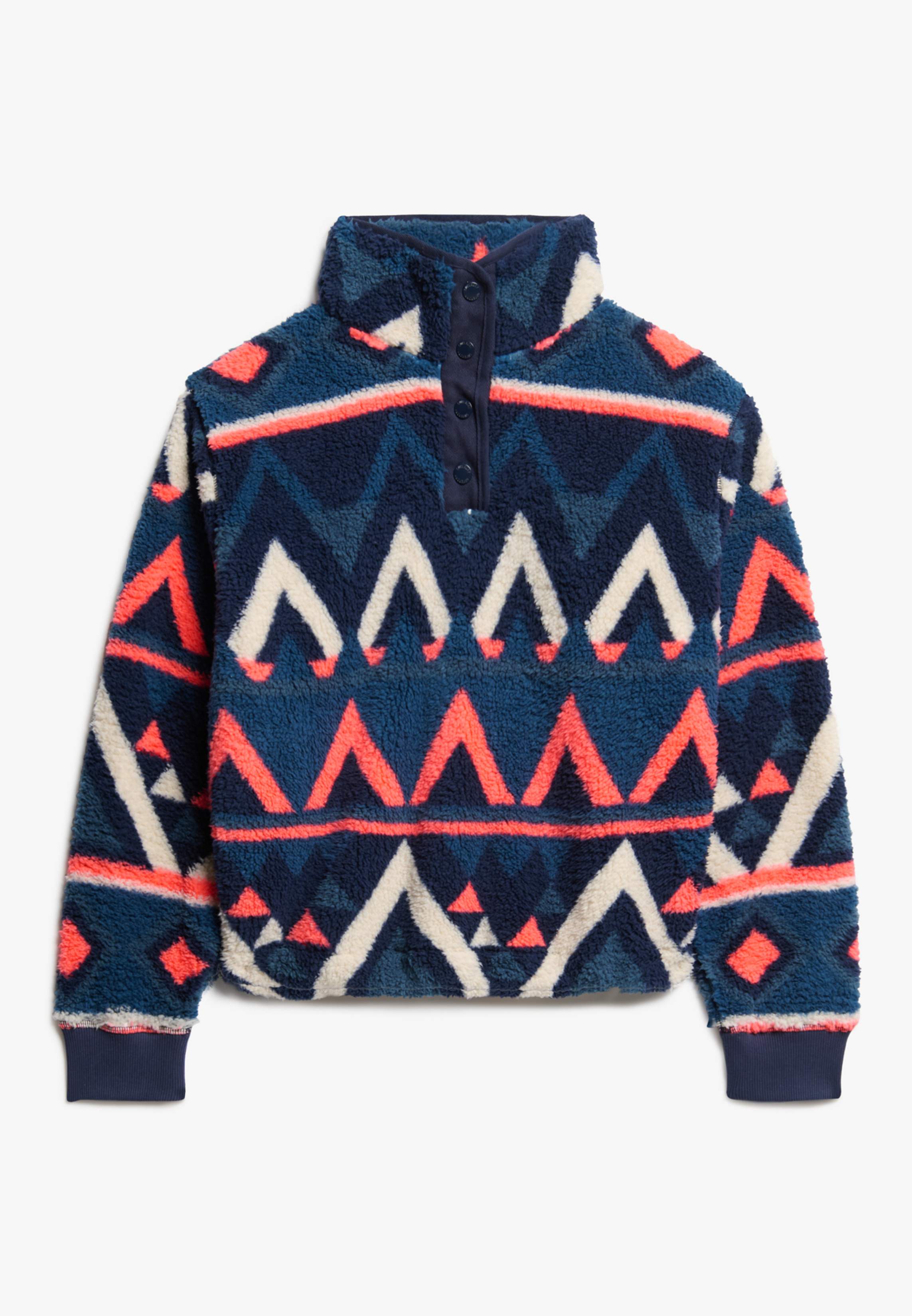 SUPER SOFT PRINTED HALF ZIP