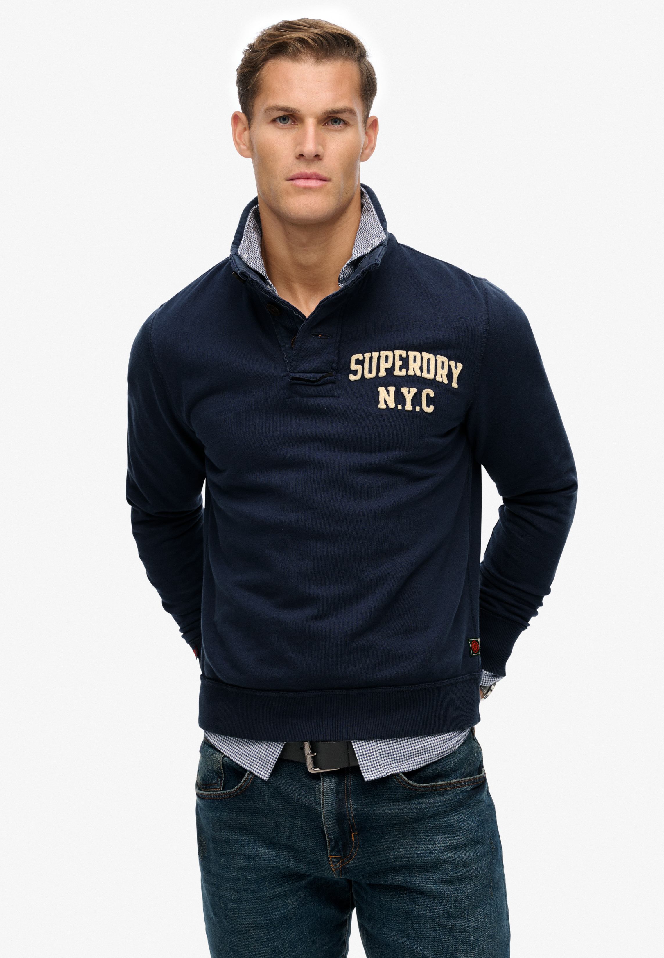 VINTAGE ATHLETIC HALF BUTTON