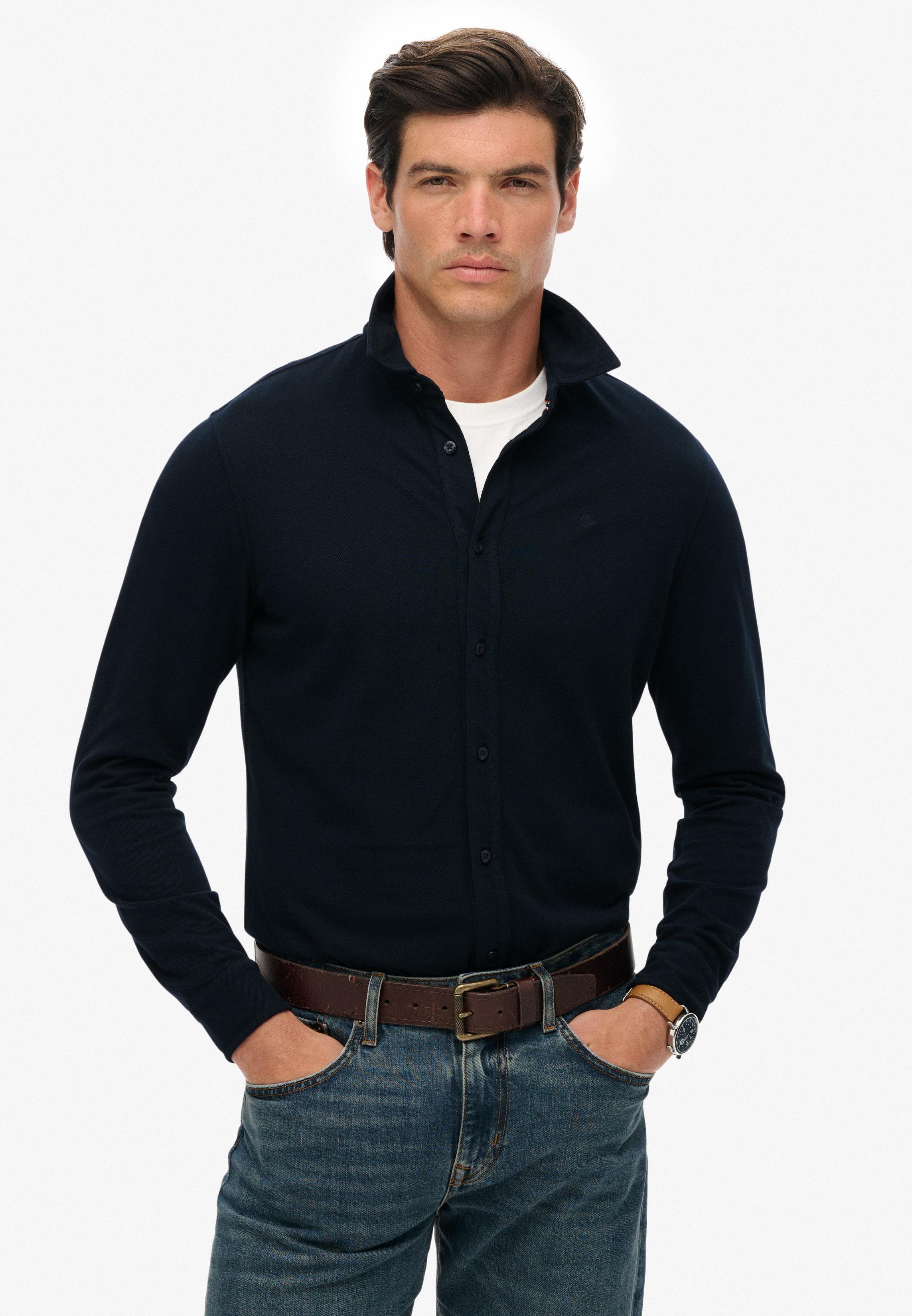 VINTAGE DESTROY PIQUE LS SHIRT