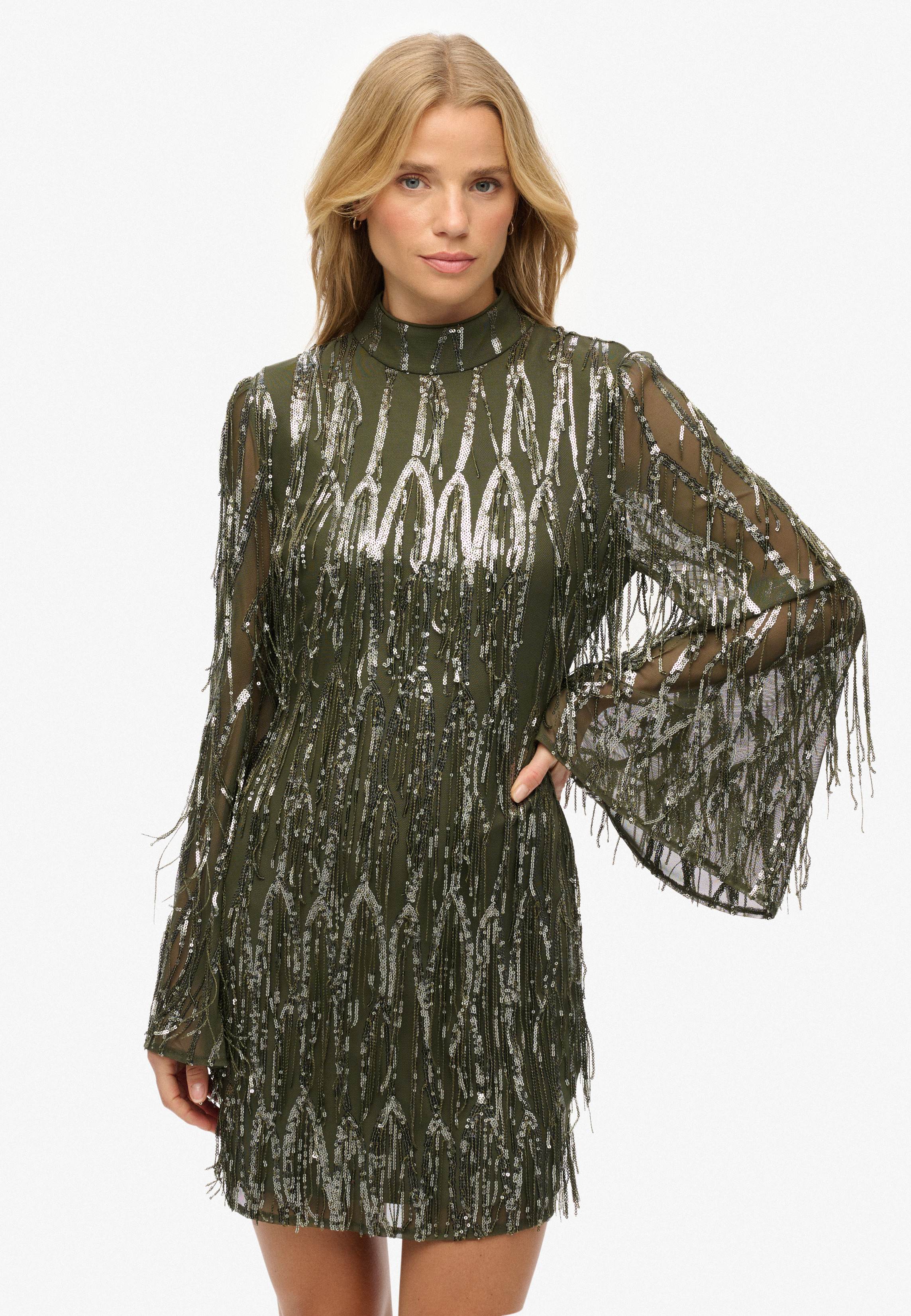 FRINGE SEQUIN MINI DRESS