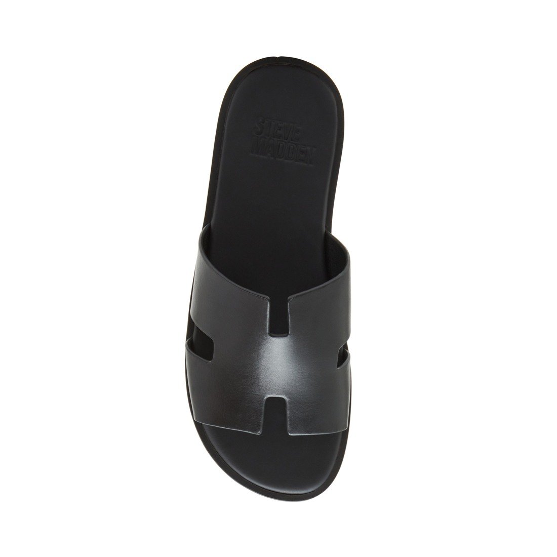 Leon-R Black Leather Sandals & Flip Flops