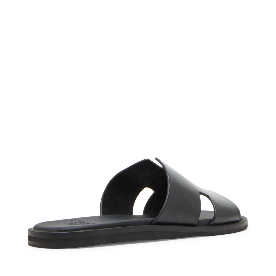 Leon-R Black Leather Sandals & Flip Flops