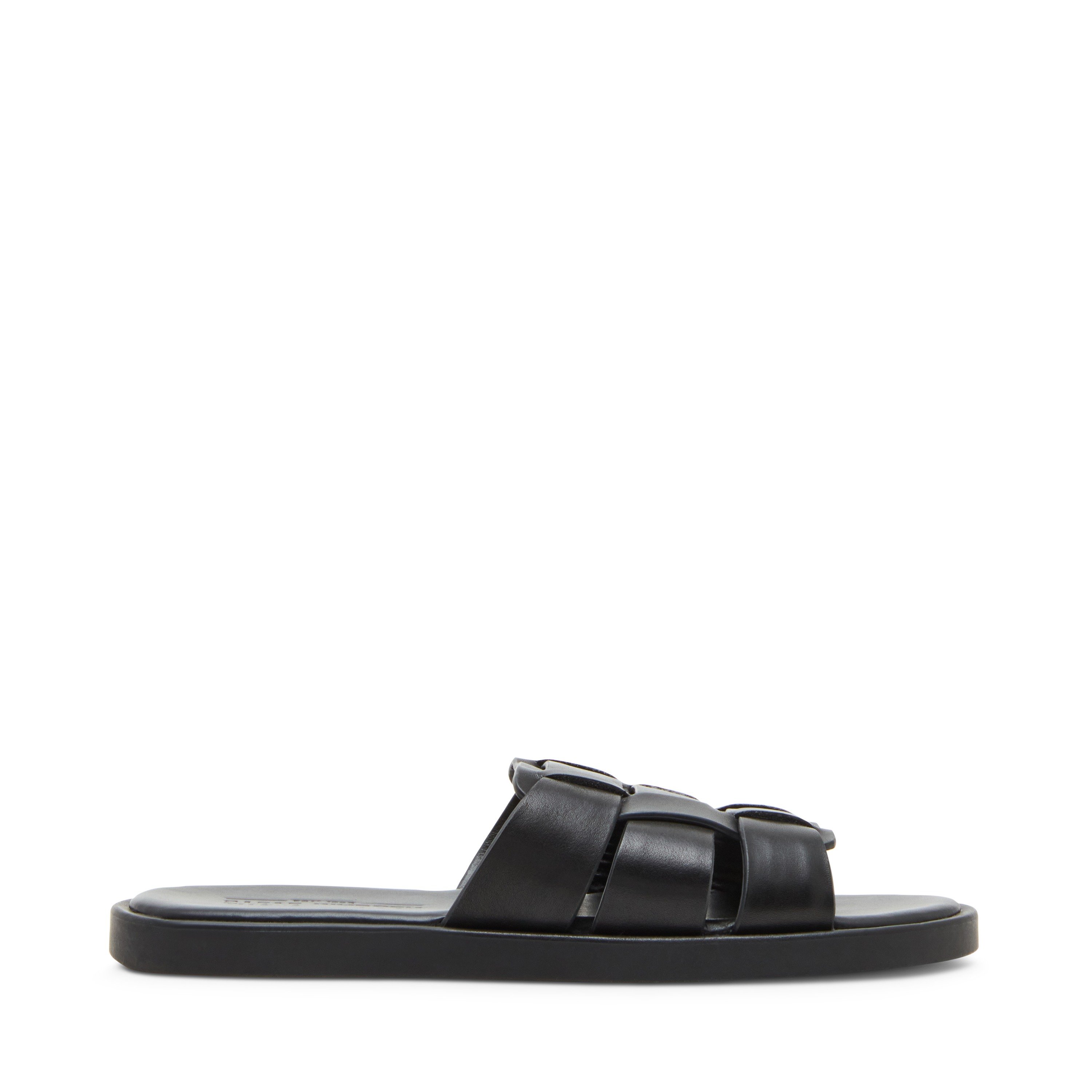Grayson-R Black Leather Sandals & Flip Flops
