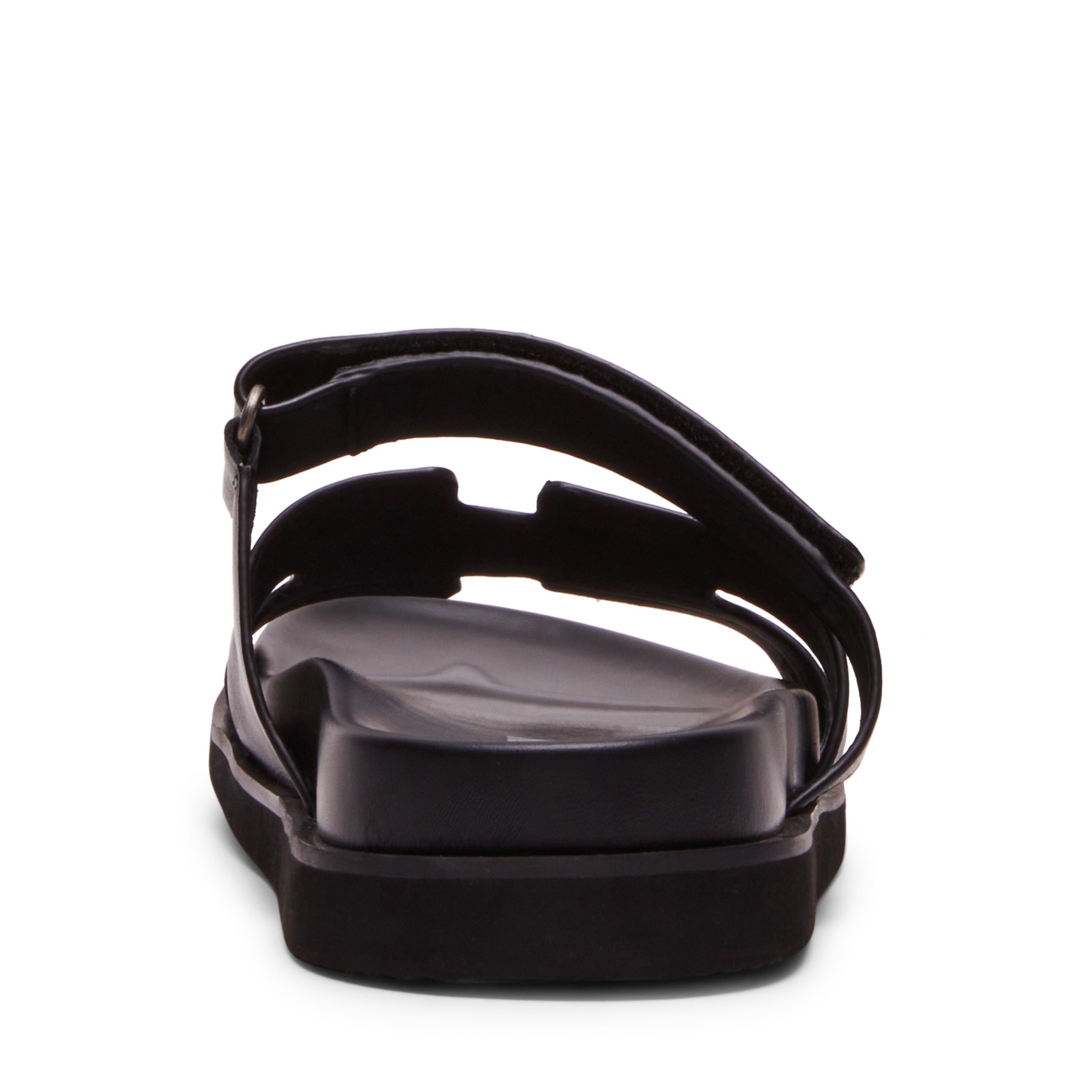 Maiven-R Black Leather Sandals & Flip Flops