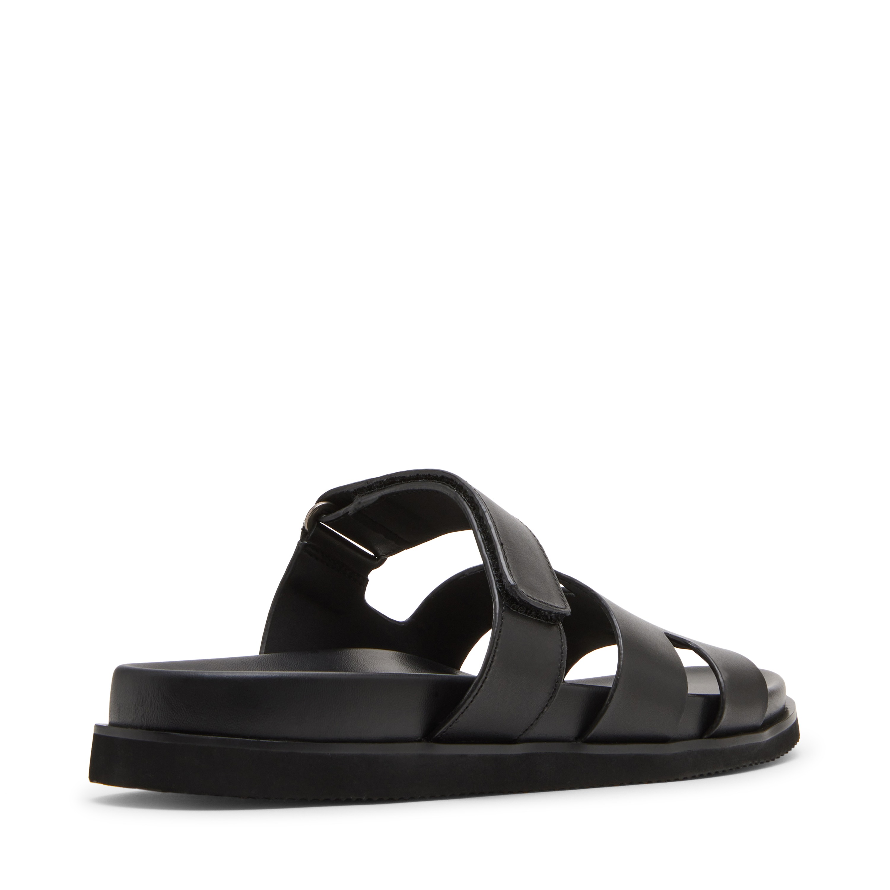 Maiven-R Black Leather Sandals & Flip Flops