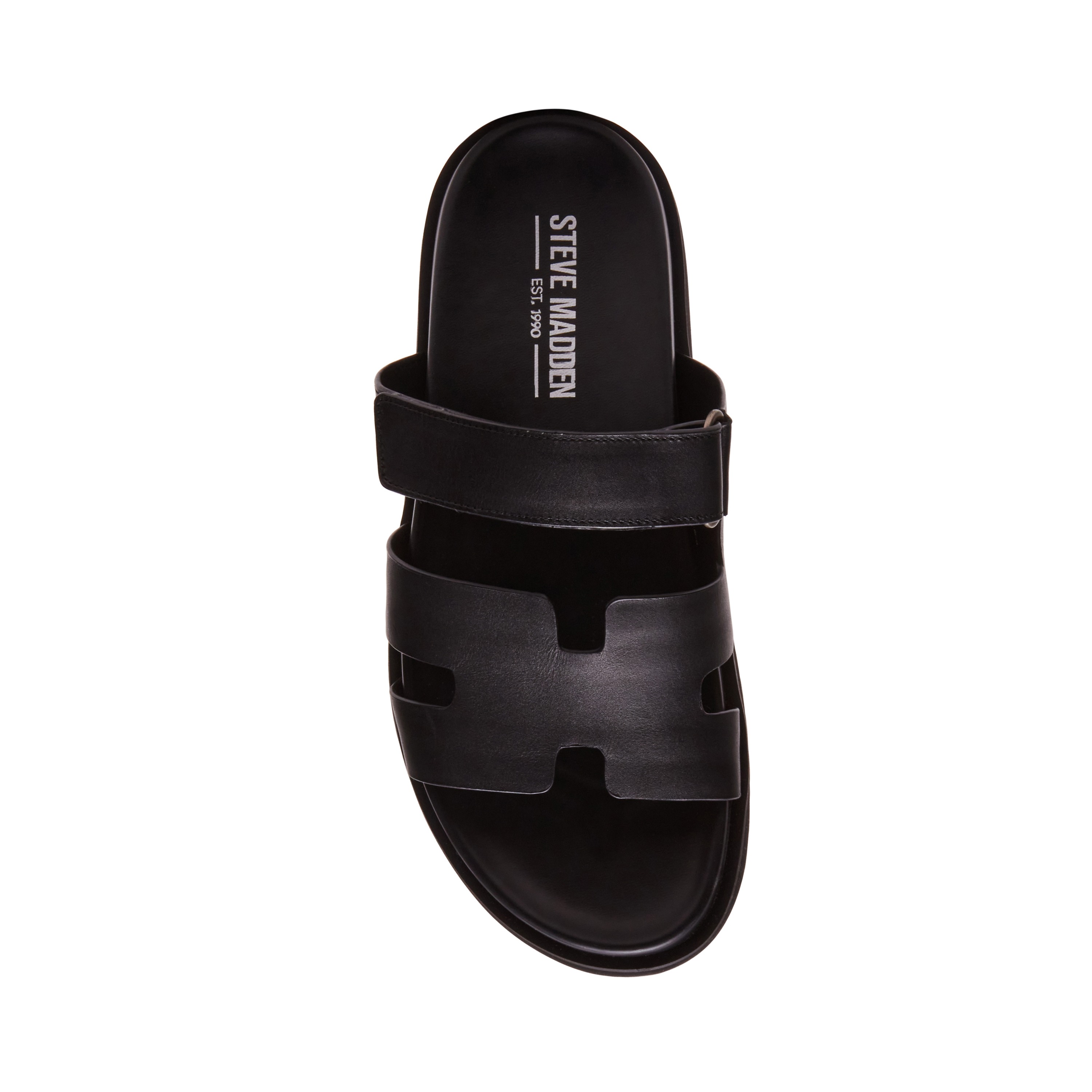 Maiven-R Black Leather Sandals & Flip Flops