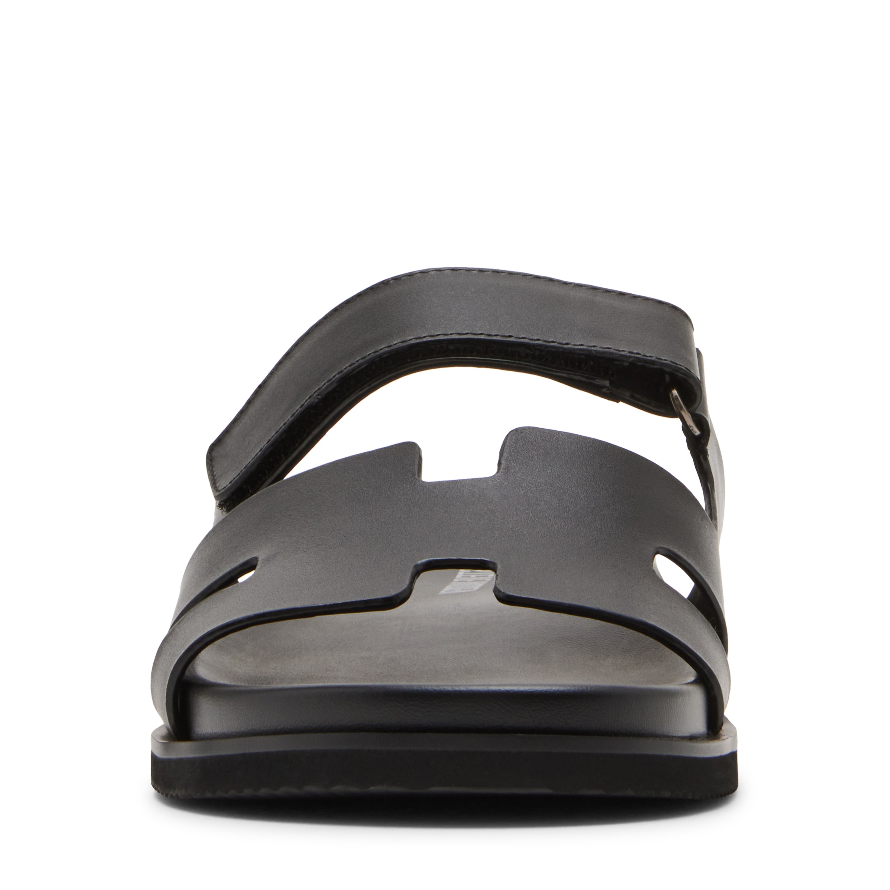 Maiven-R Black Leather Sandals & Flip Flops