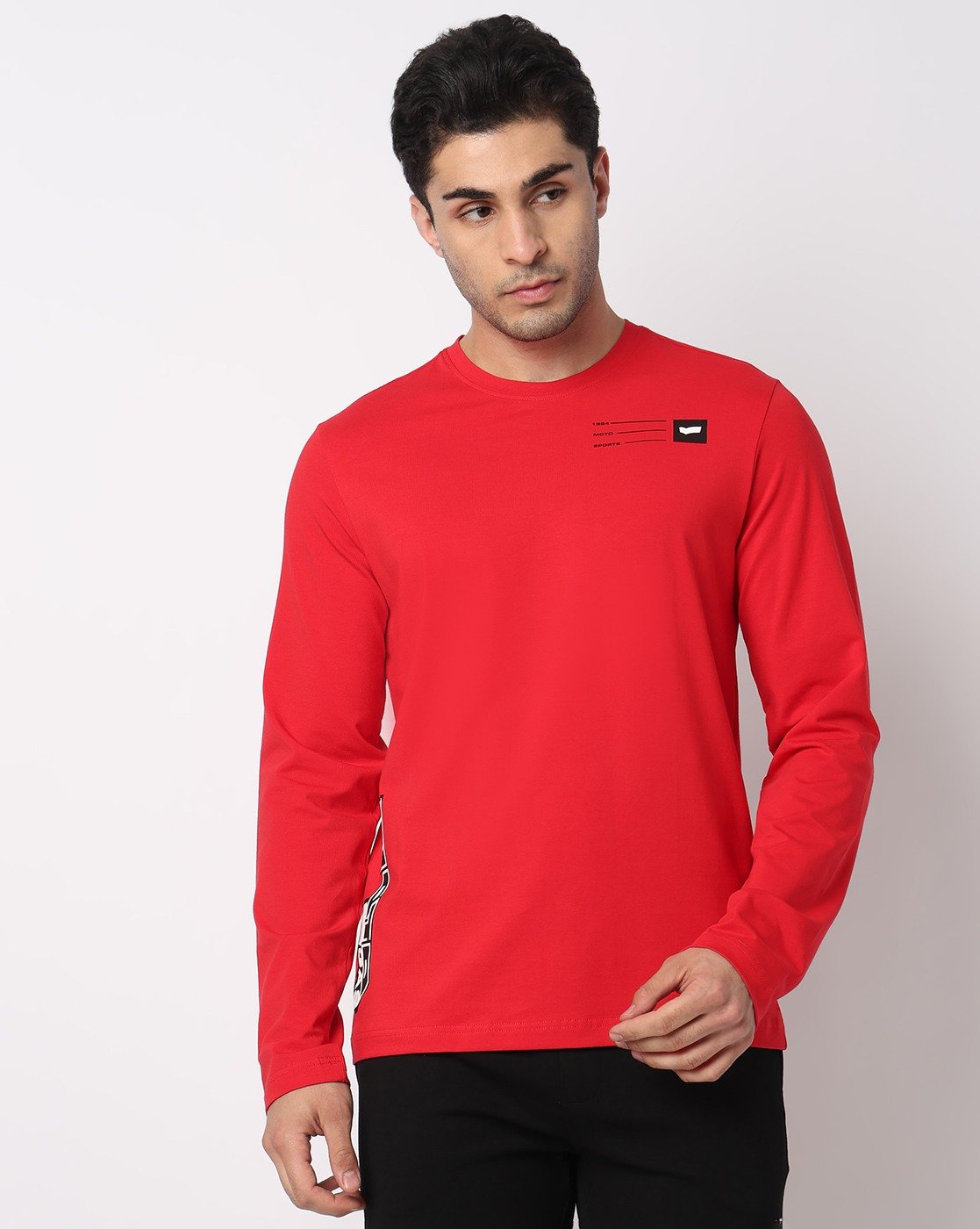 GAS | Moto Crewneck T-Shirt with Applique Badge