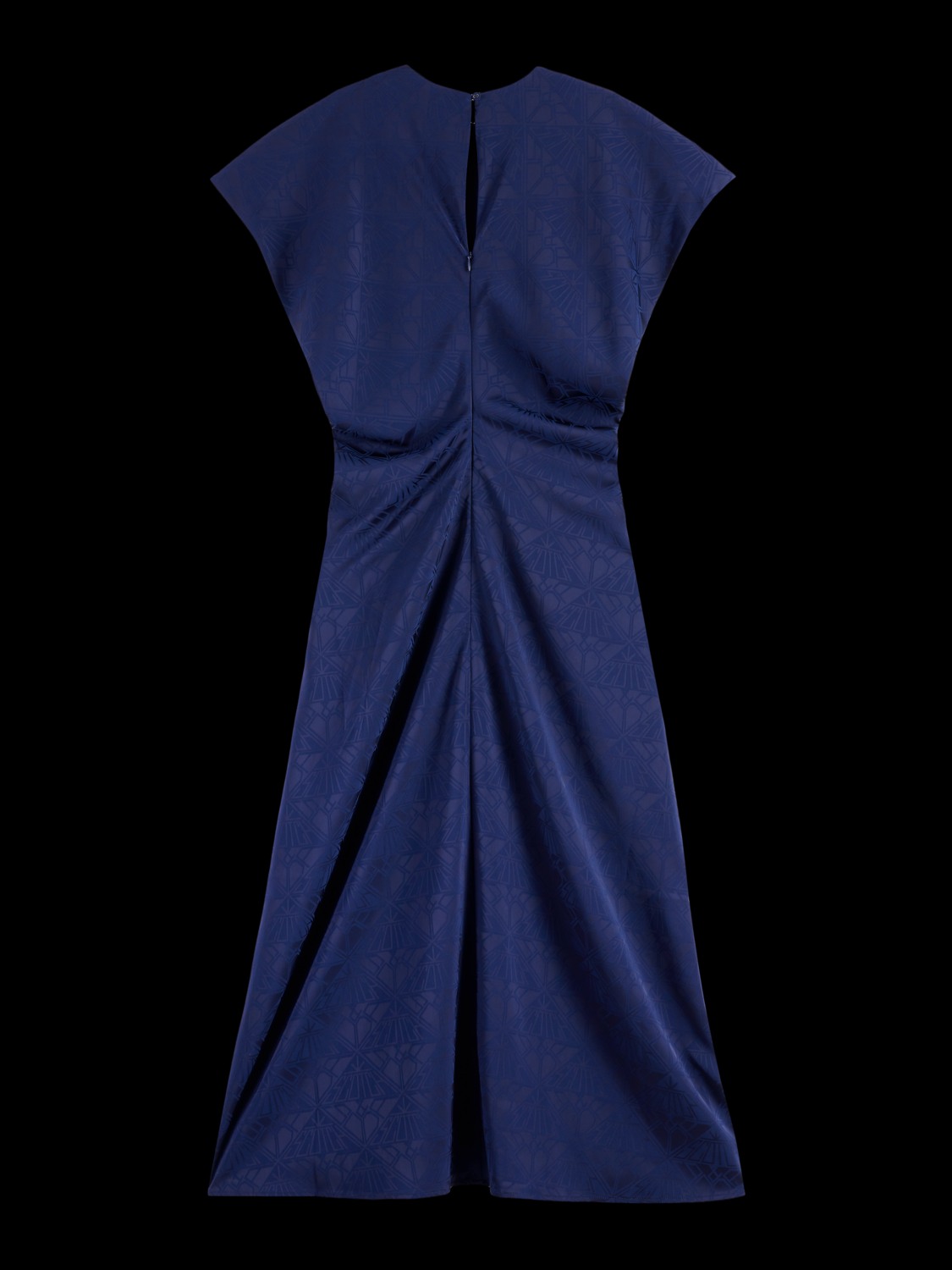 SATIN JACQUARD MIDI DRESS