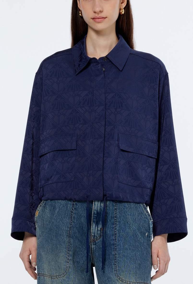 SATIN JACQUARD UTILITY SHIRT