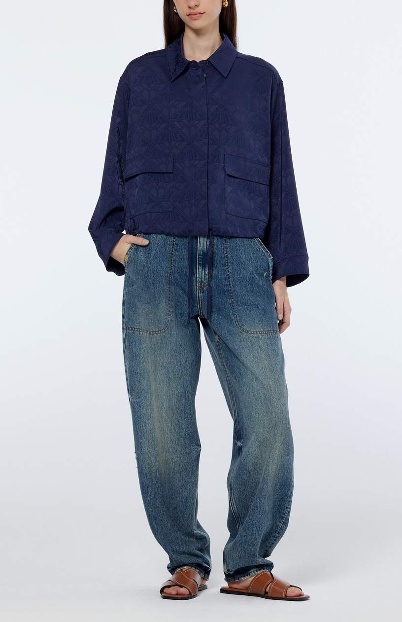 SATIN JACQUARD UTILITY SHIRT