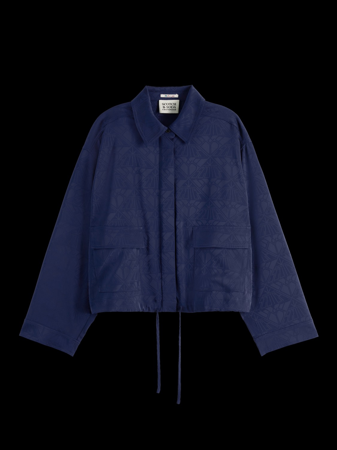 SATIN JACQUARD UTILITY SHIRT