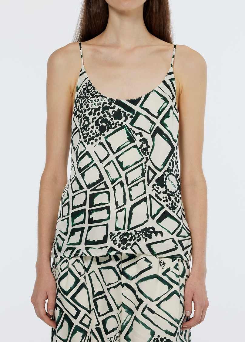 JERSEY WOVEN TANK