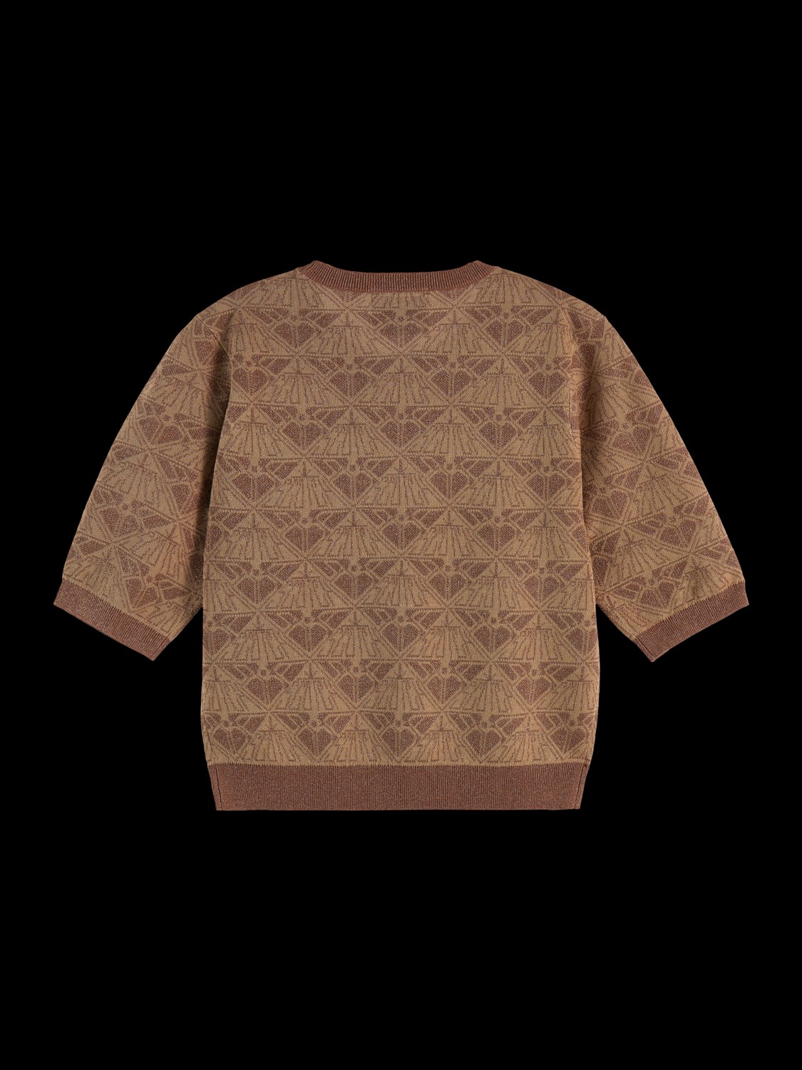 MONOGRAM JACQUARD CROPPED PULLOVER