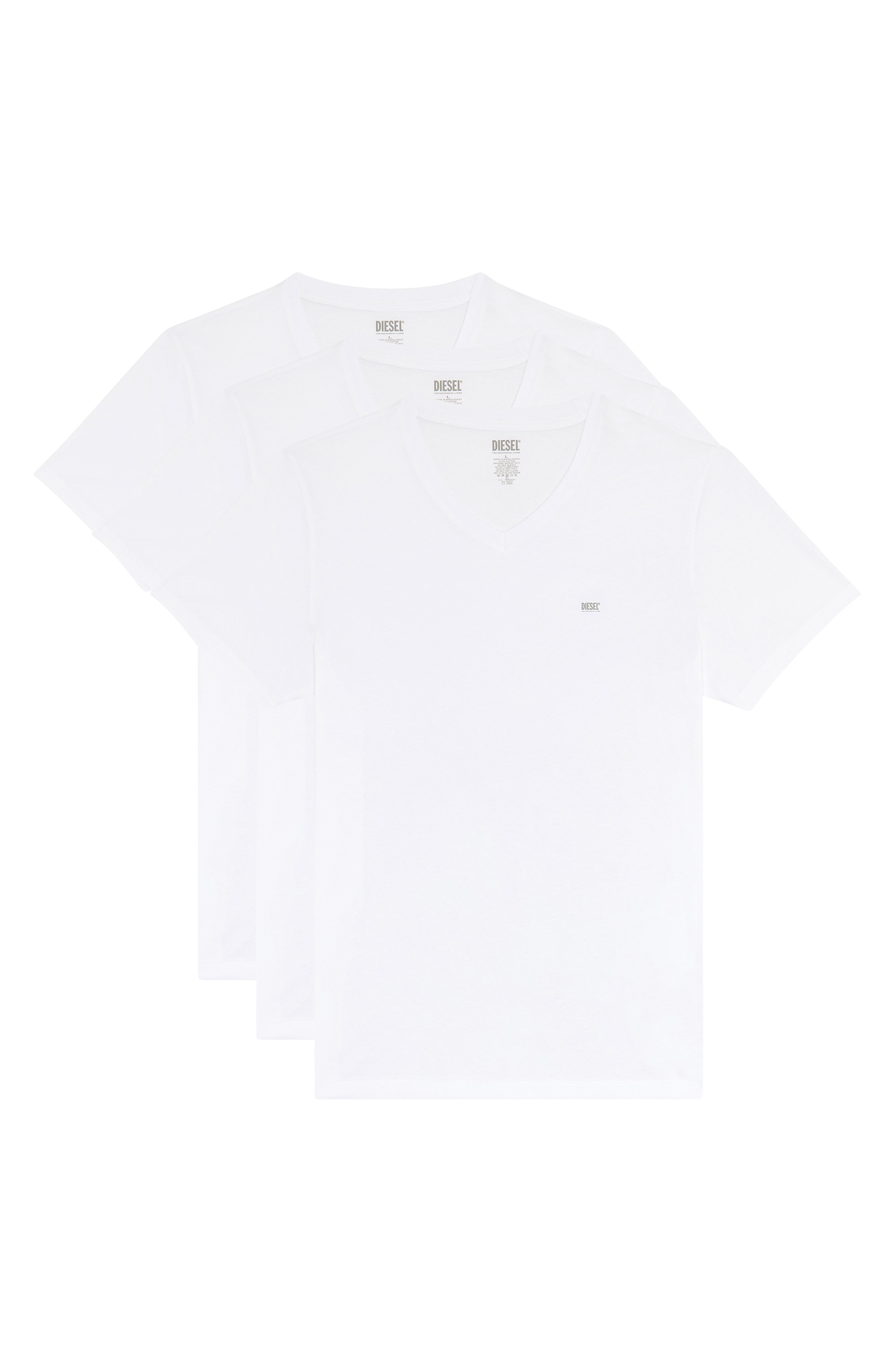 White 3-pack of V-neck T-shirts