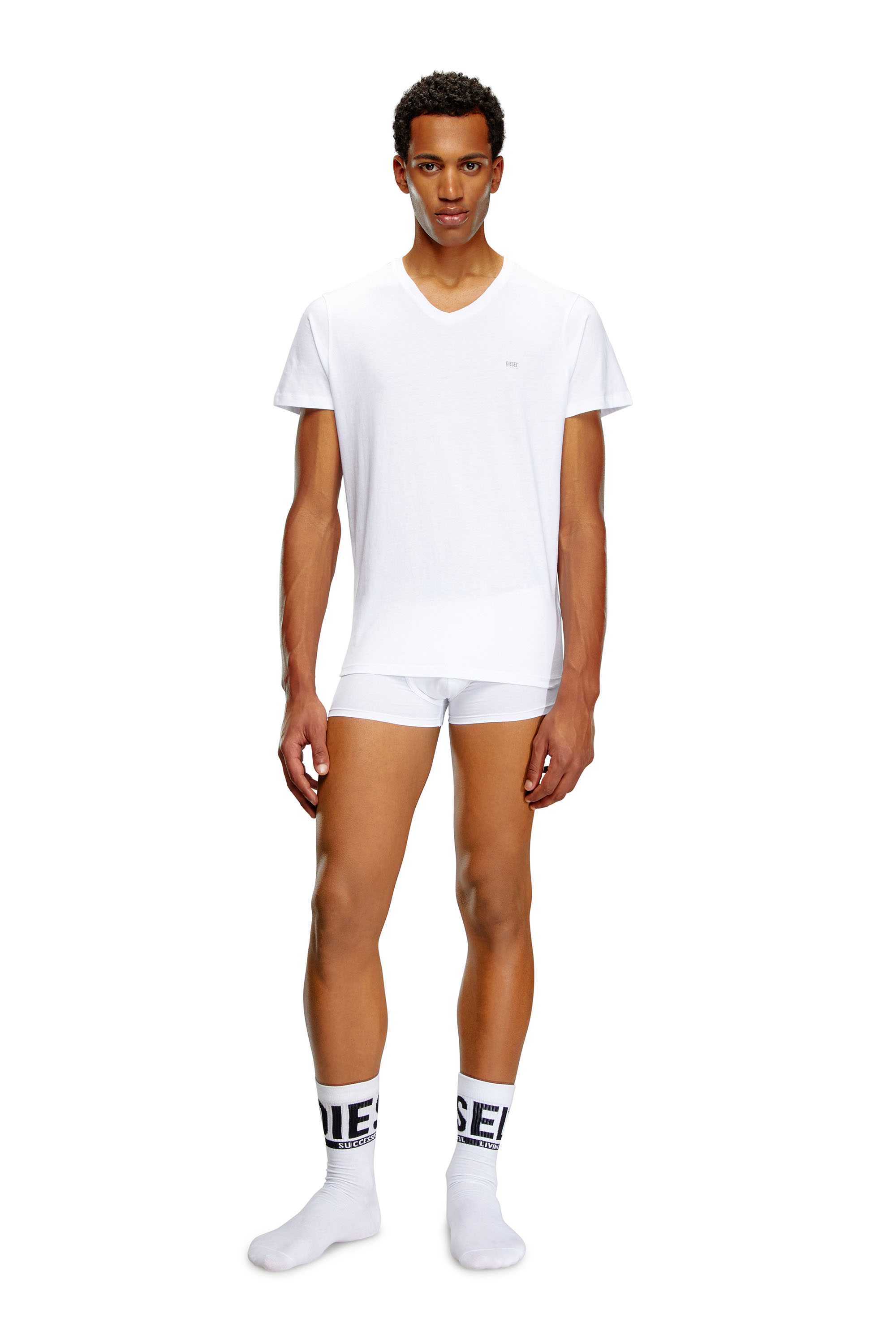 White 3-pack of V-neck T-shirts