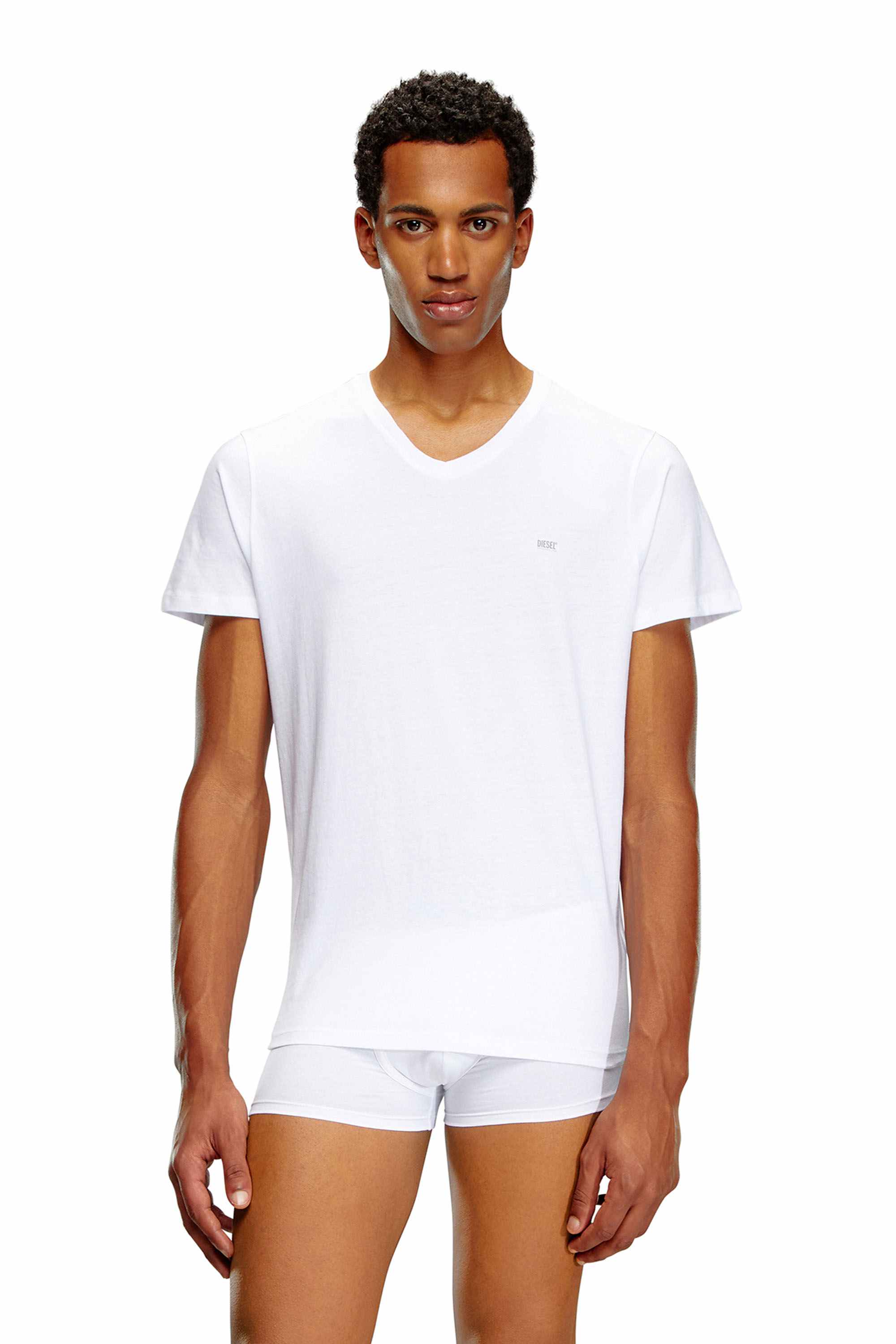 White 3-pack of V-neck T-shirts