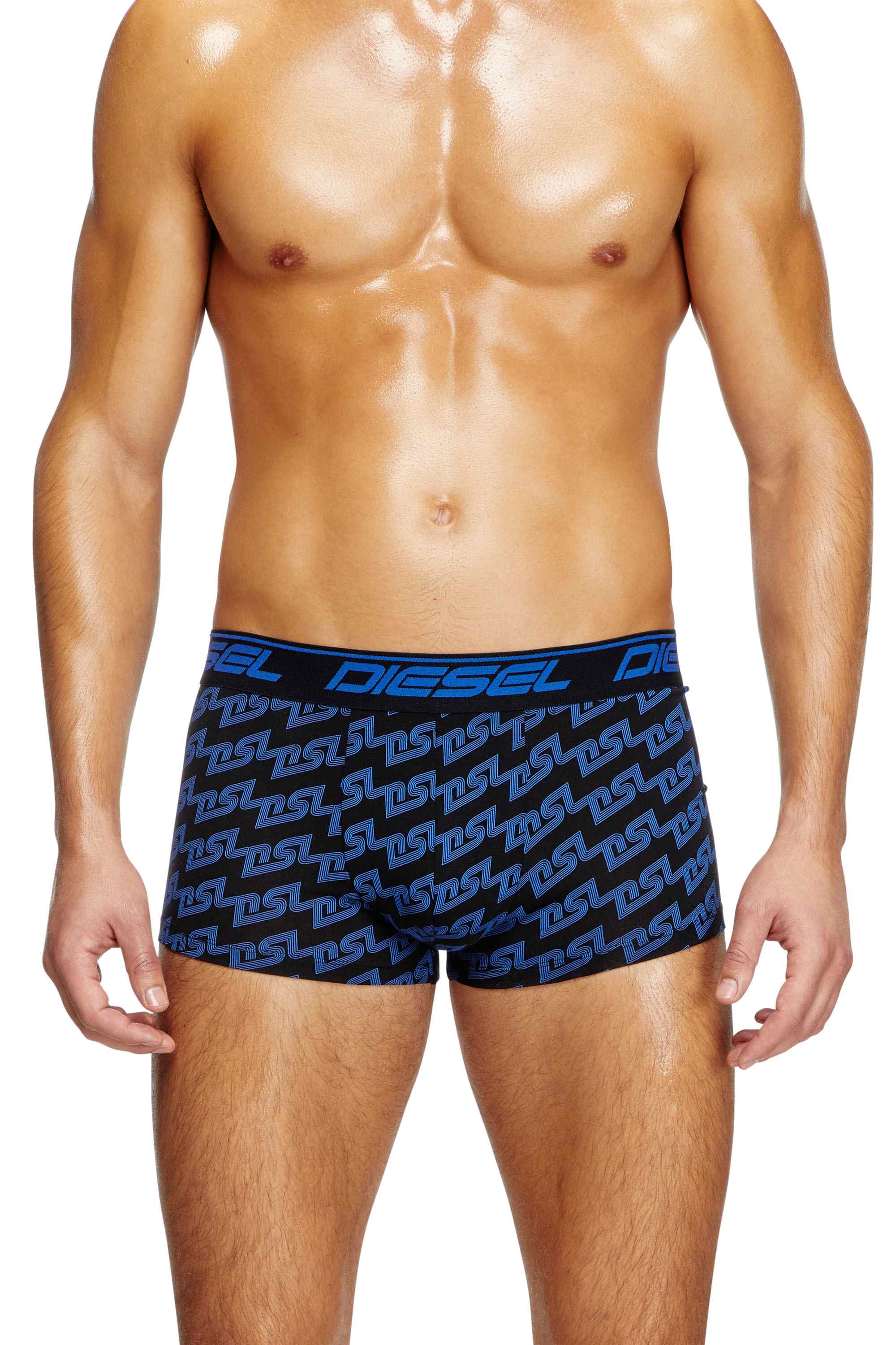 Blue Boxer briefs with splatter print