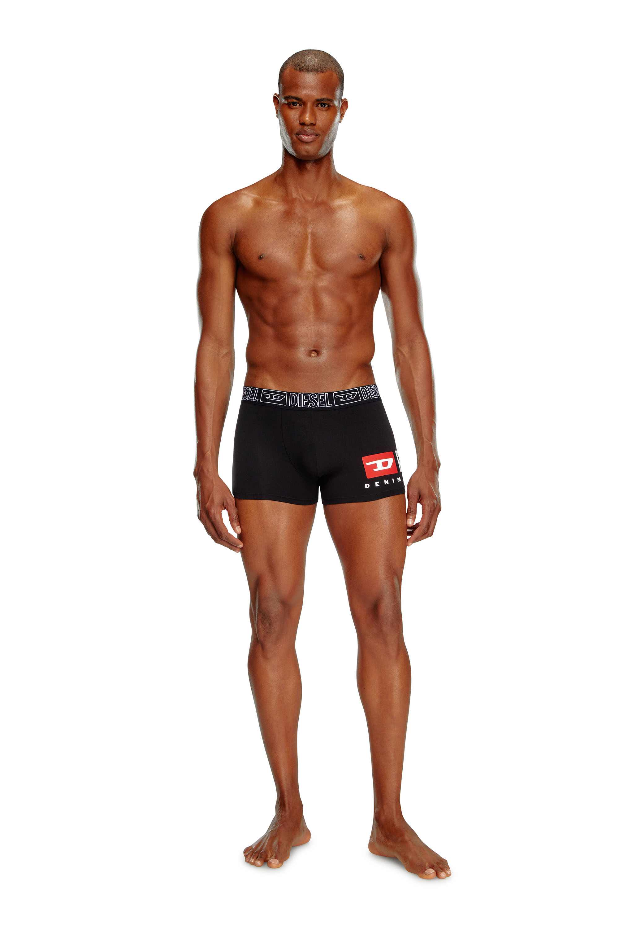 Black 3-pack of boxer briefs in stretch cotton
