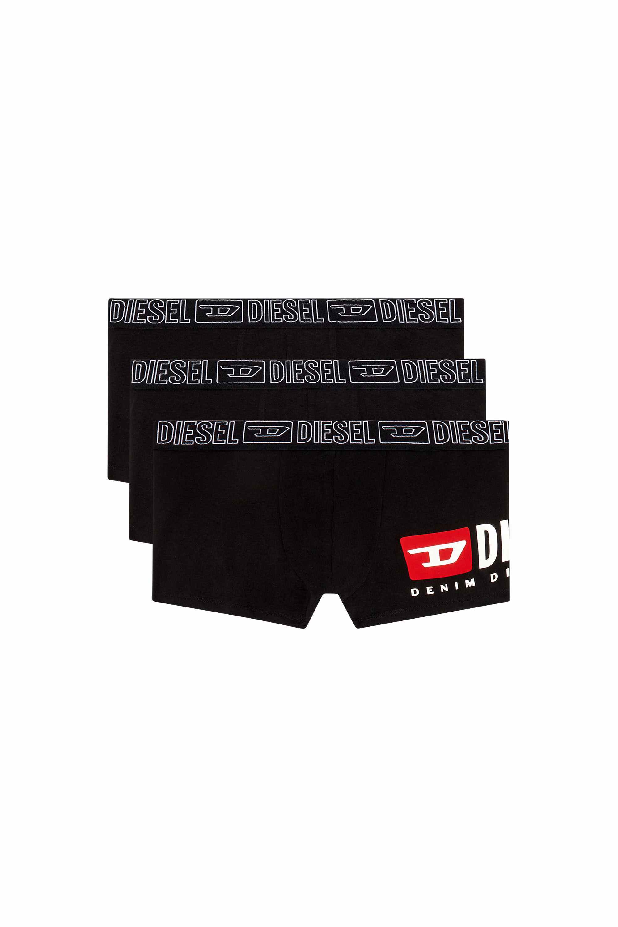 Black 3-pack of boxer briefs in stretch cotton