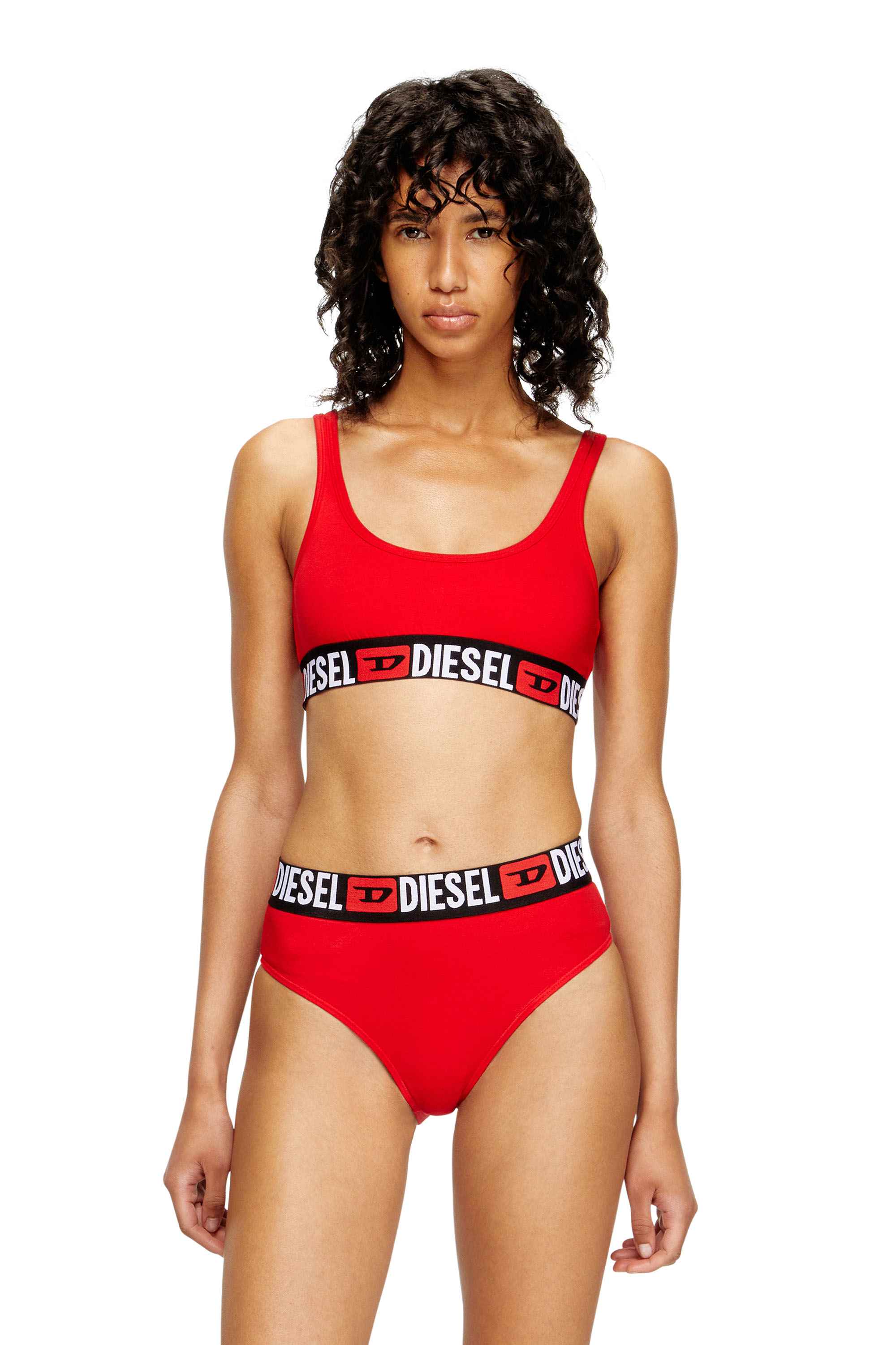Cotton bralette with logo