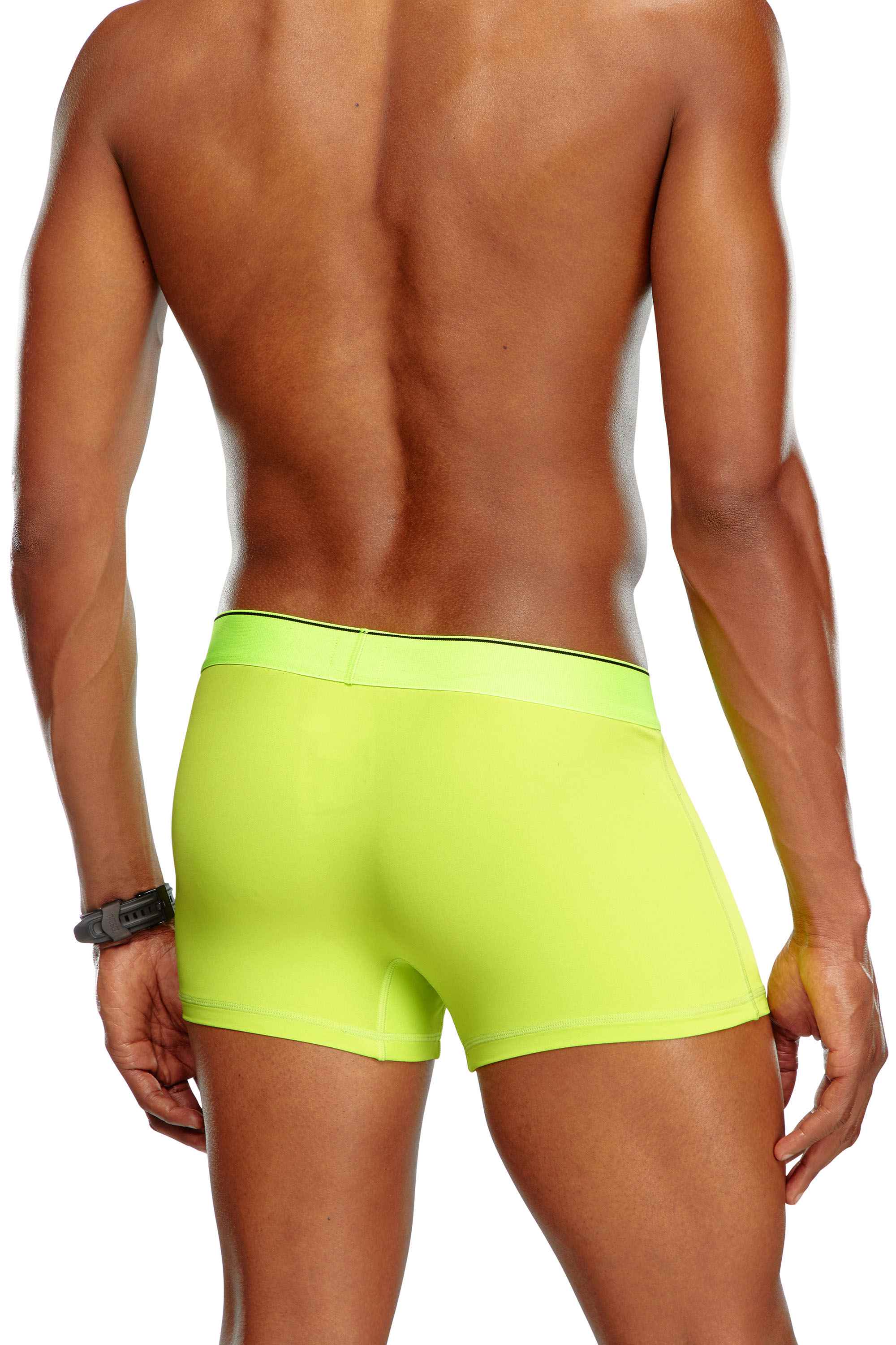 Green Microfibre boxer briefs with logo waist