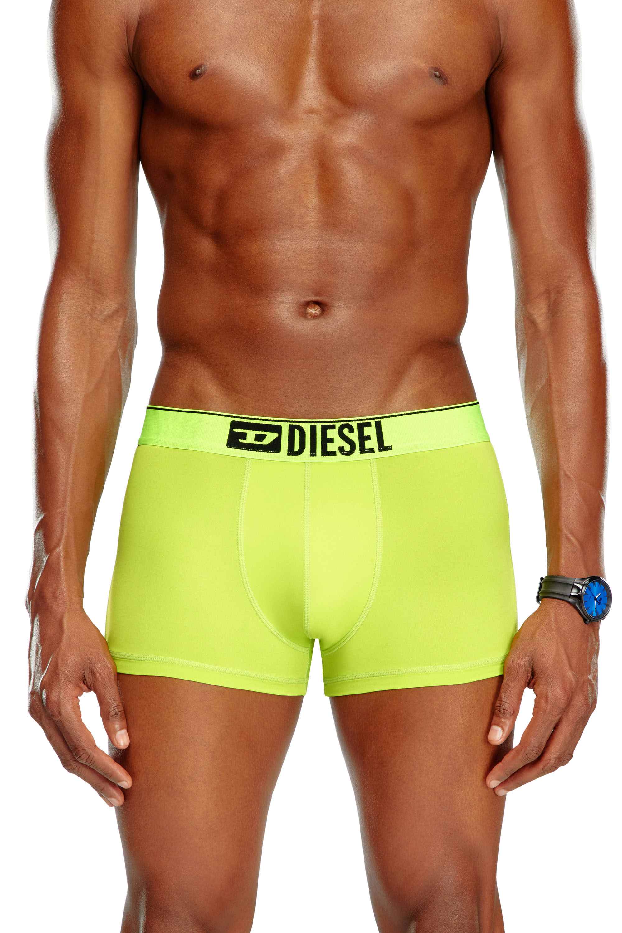 Green Microfibre boxer briefs with logo waist