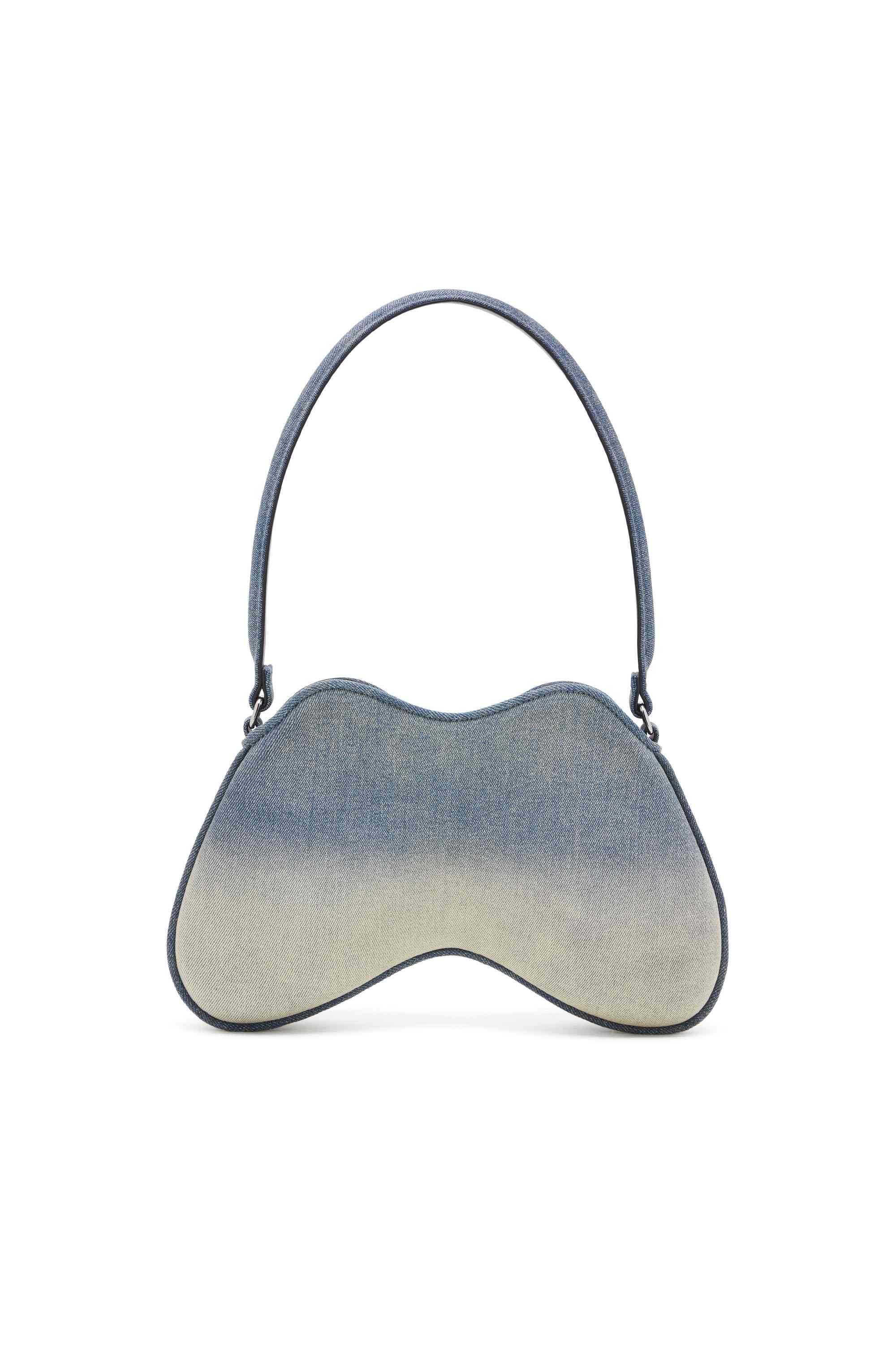 Blue Double-D-Shoulder bag in solarised denim