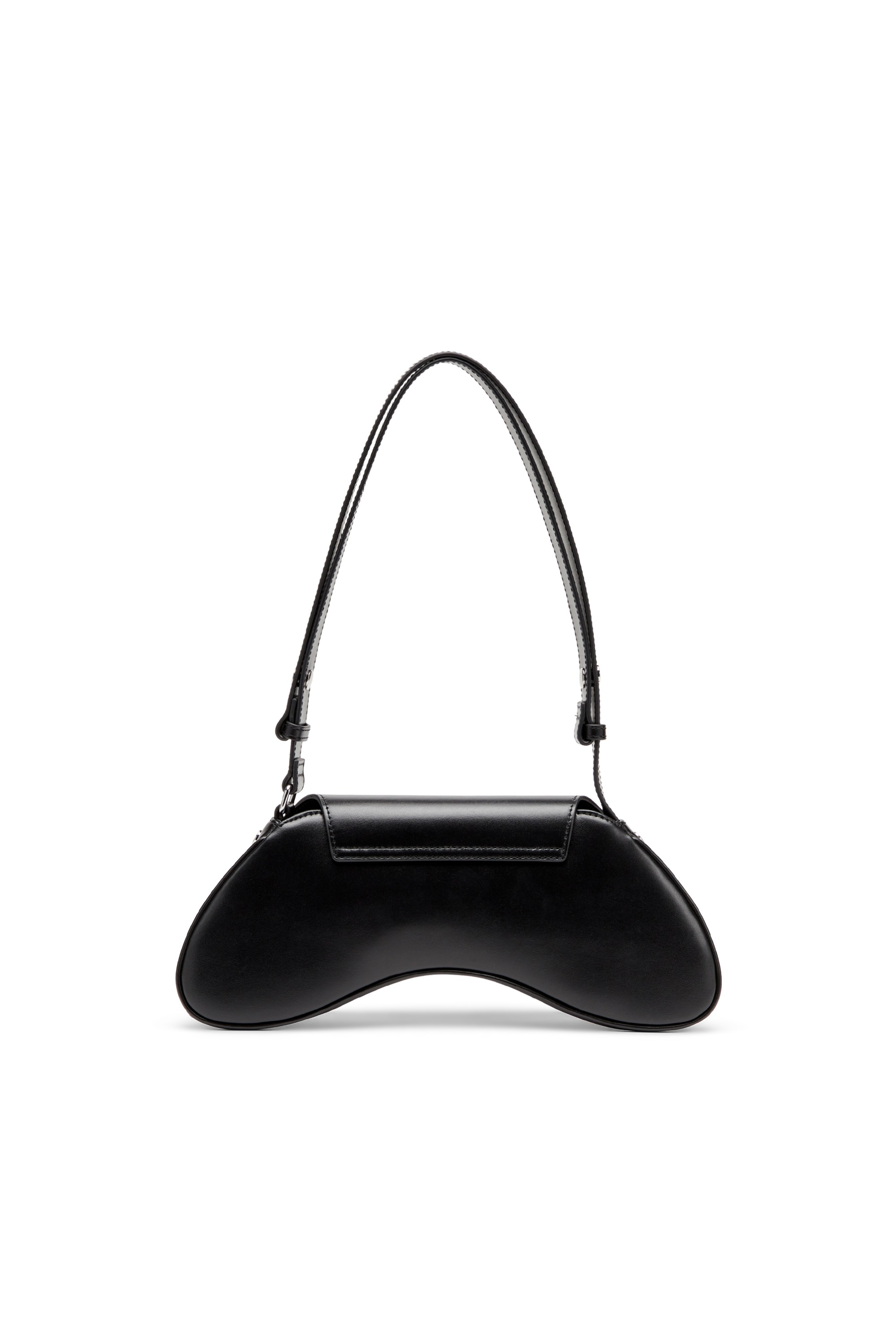 Black Play-Crossbody bag in semi gloss leather