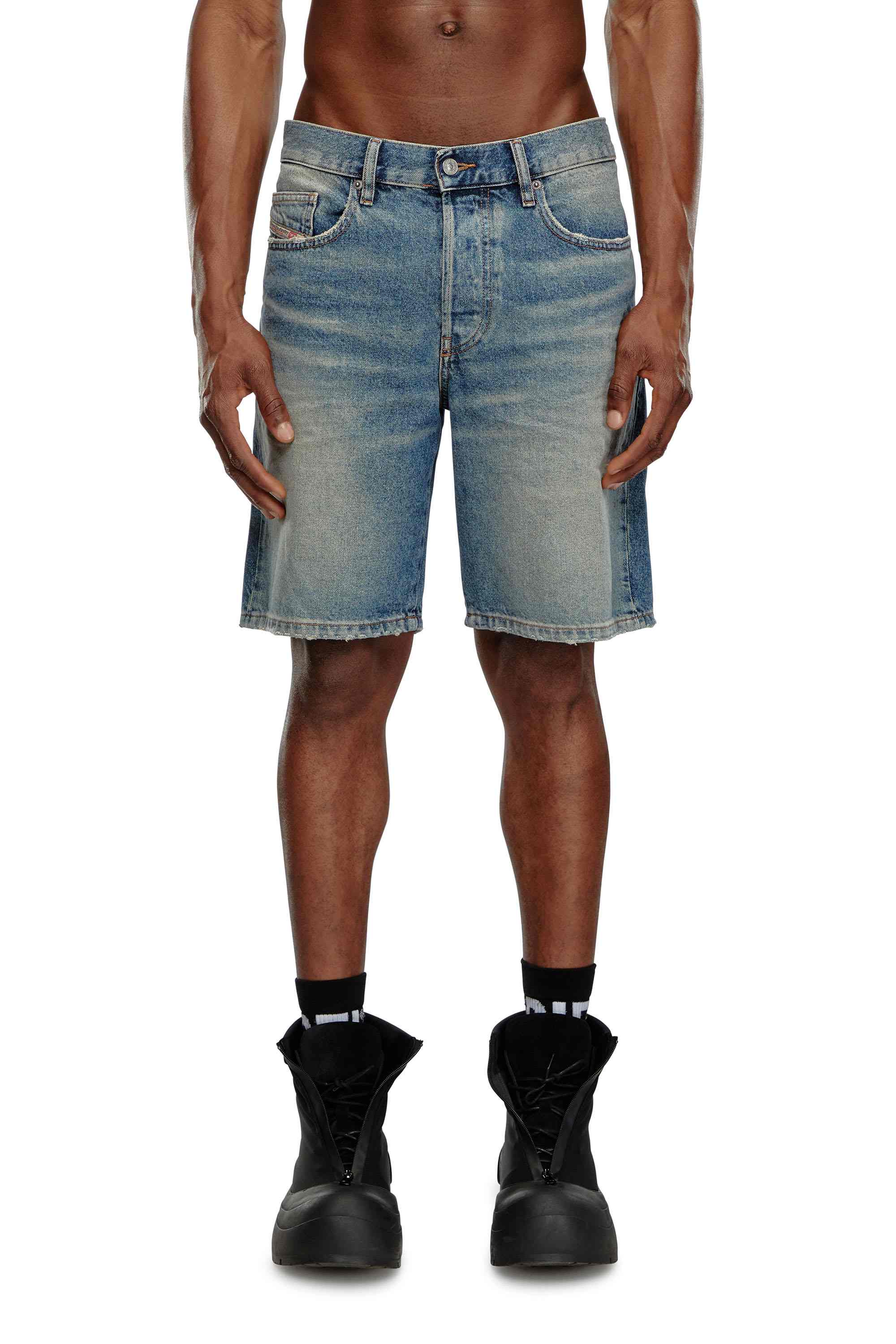 Medium Blue Regular-Short Shorts