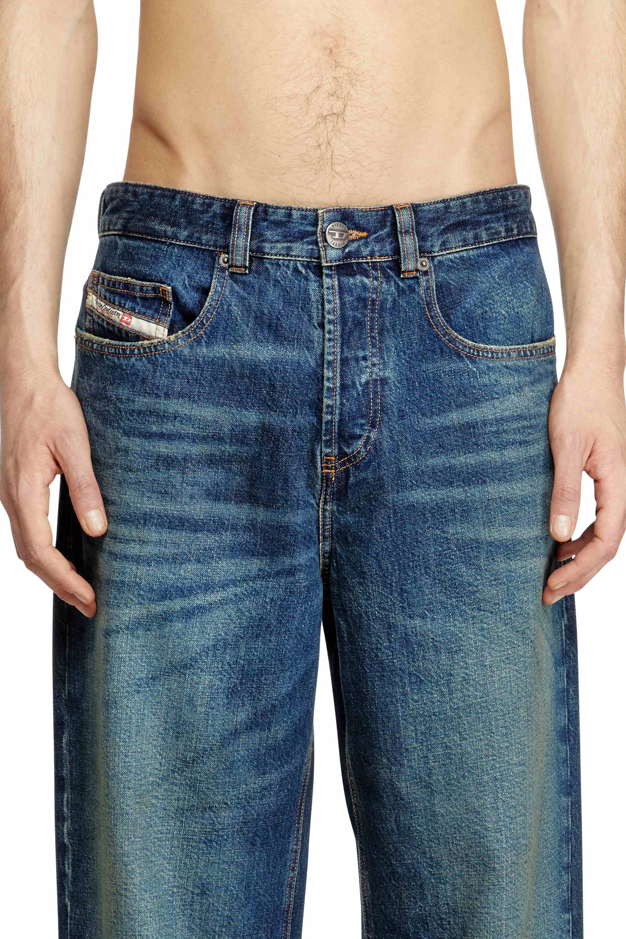 Medium Blue 2001 D-Macro-S4 Relaxed Fit Jeans