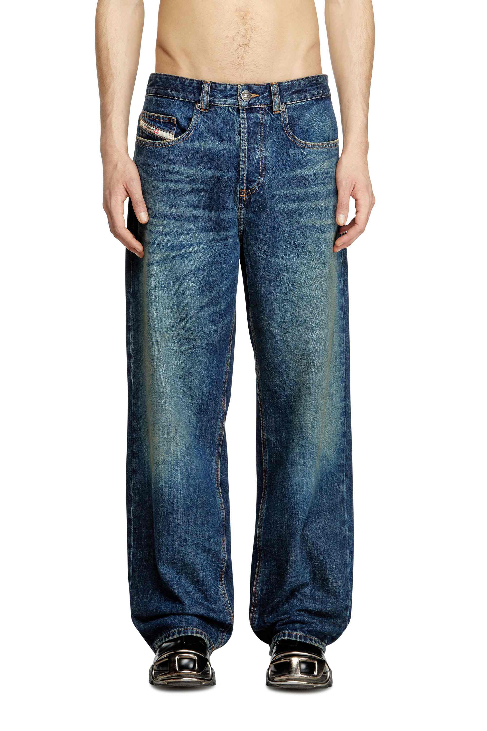 Medium Blue 2001 D-Macro-S4 Relaxed Fit Jeans