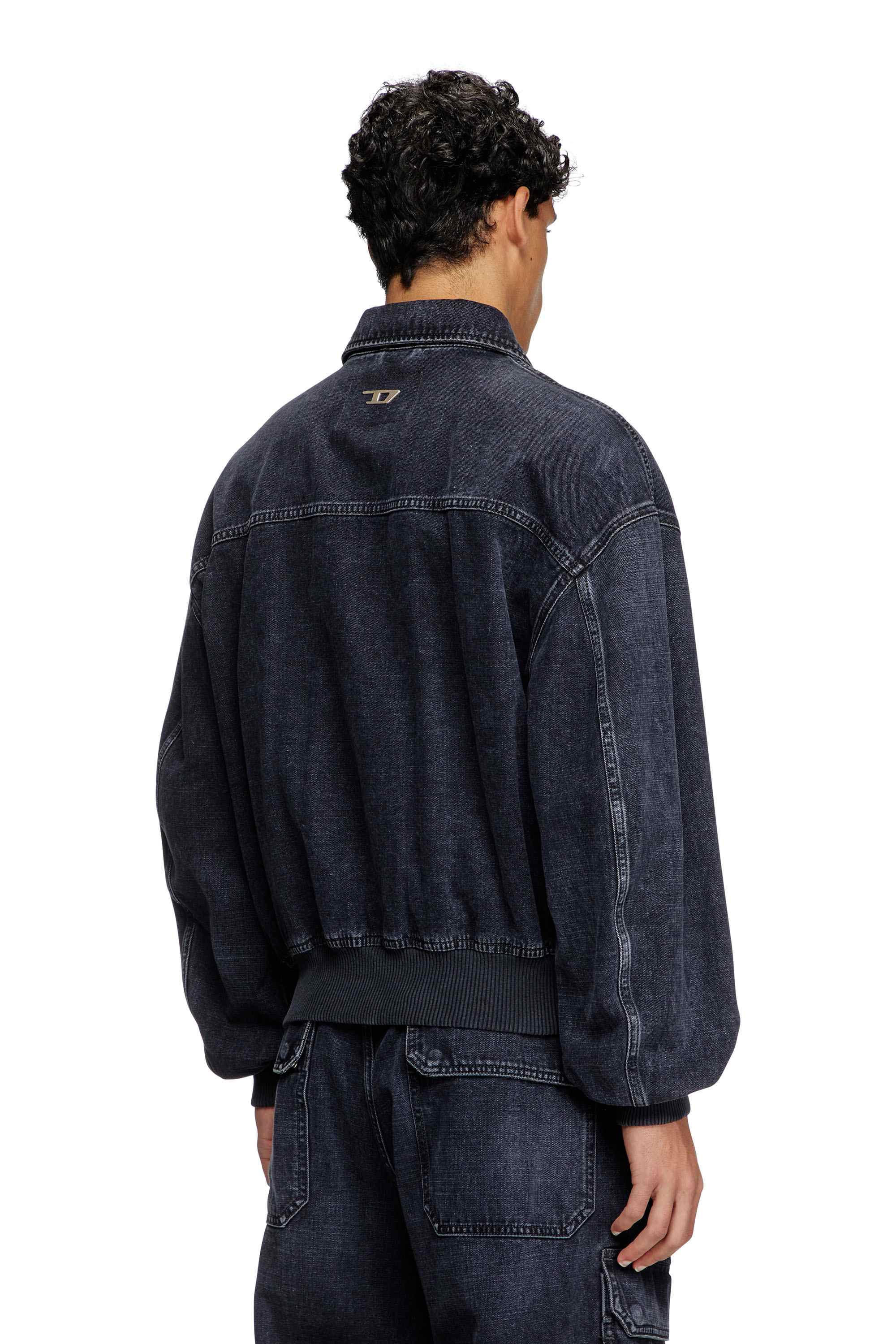 Black Jacket in batavia-weave denim