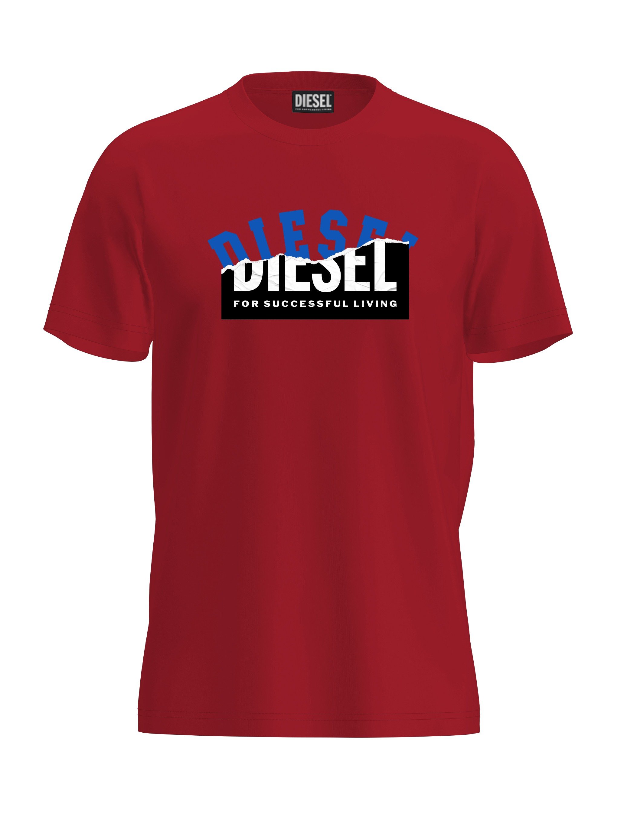 Red Cotton T-shirt with logo