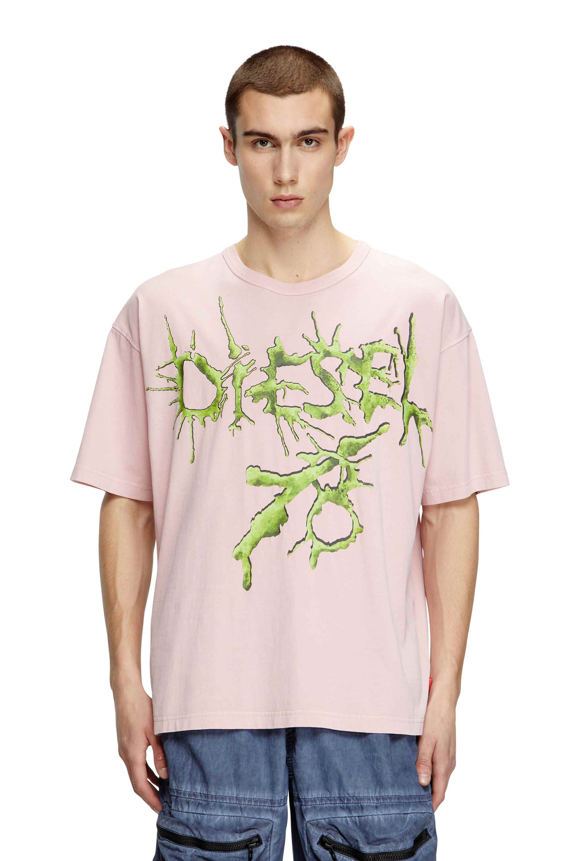 Pink T-shirt with tattoo graphics