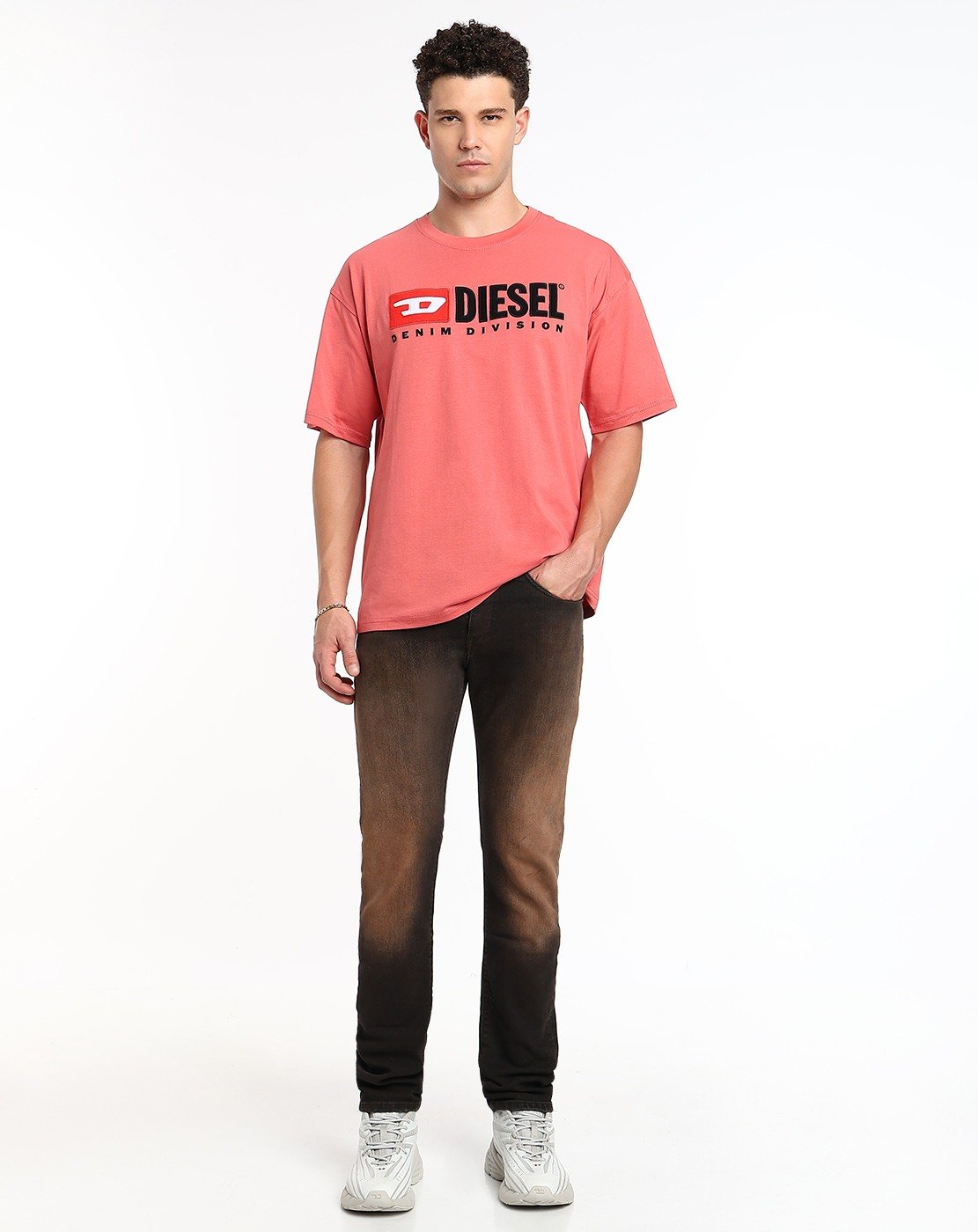 White T-shirt with Diesel patch logo