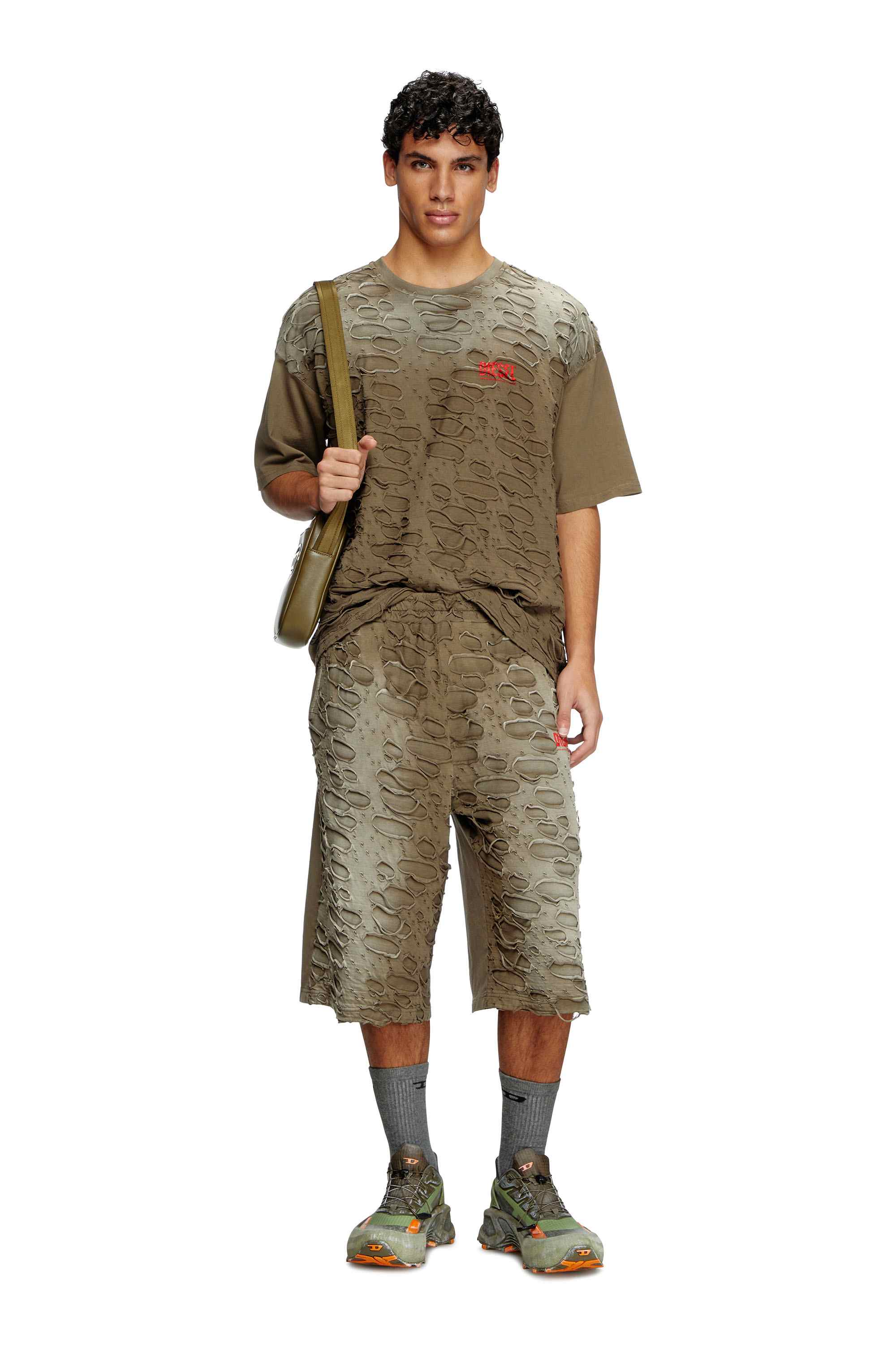 Olive Green P-Echio-R1 Shorts