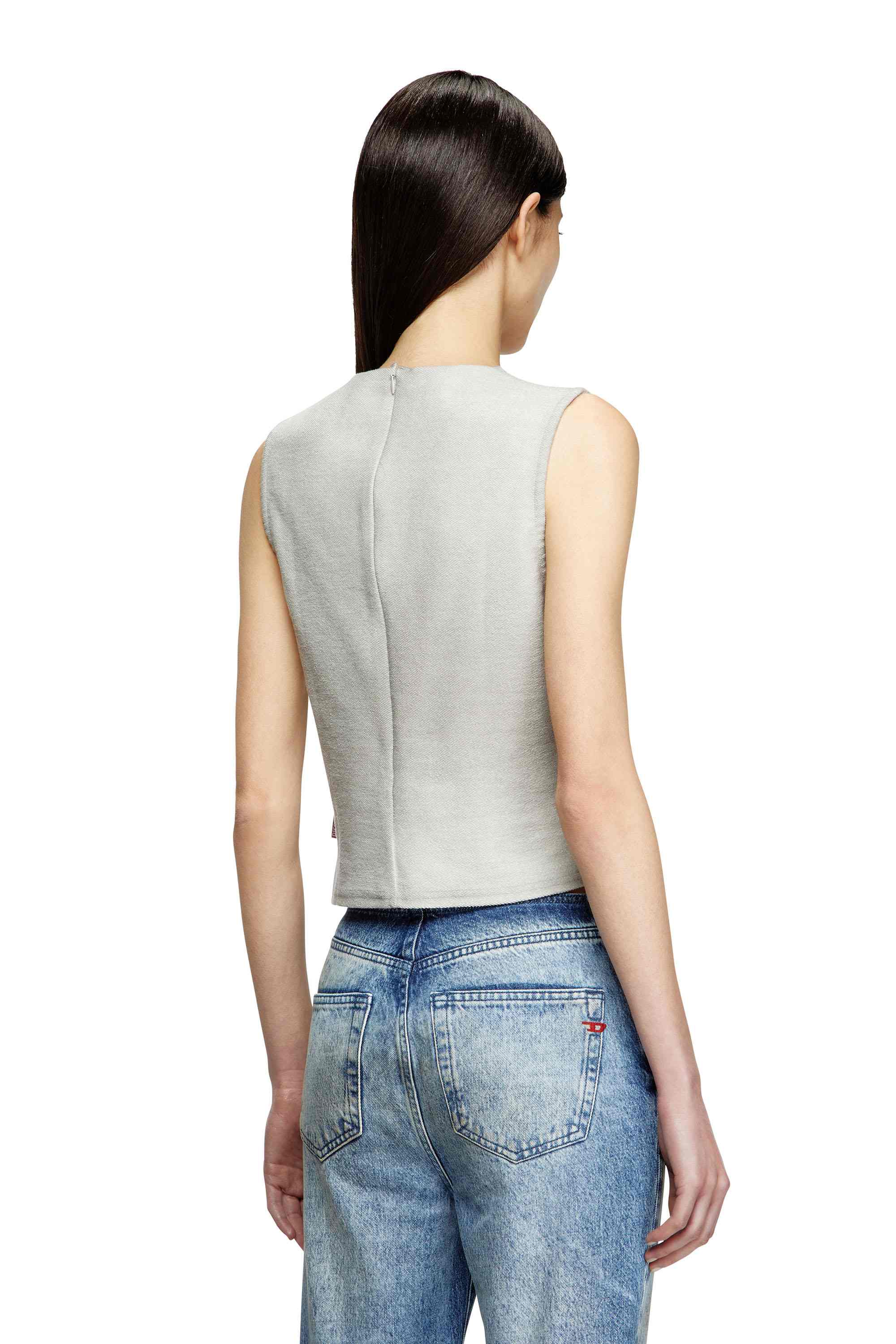 Grey Tank top with distressed front