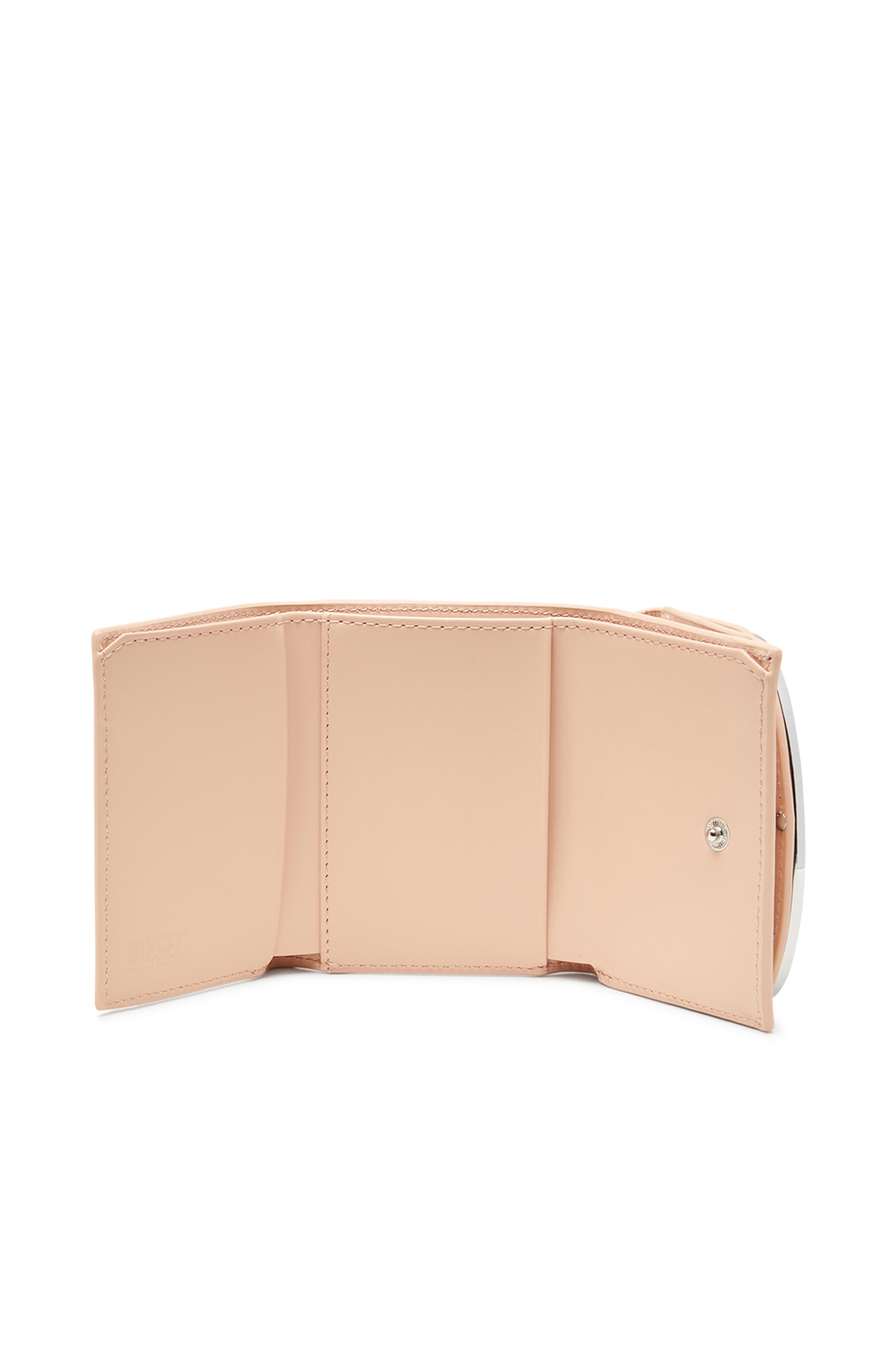 Nude Tri-fold wallet in leather