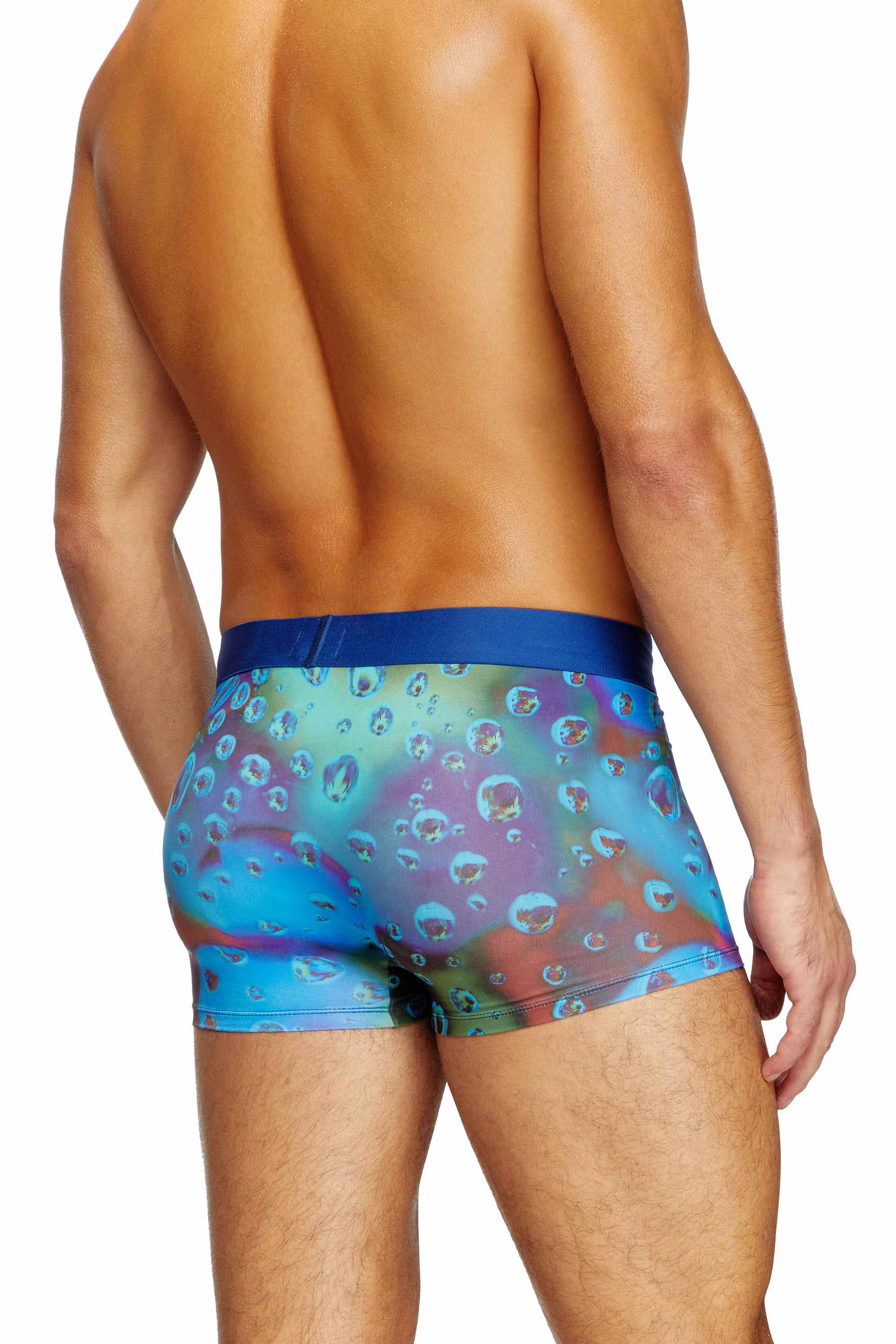 Blue Boxer briefs with acid rain print