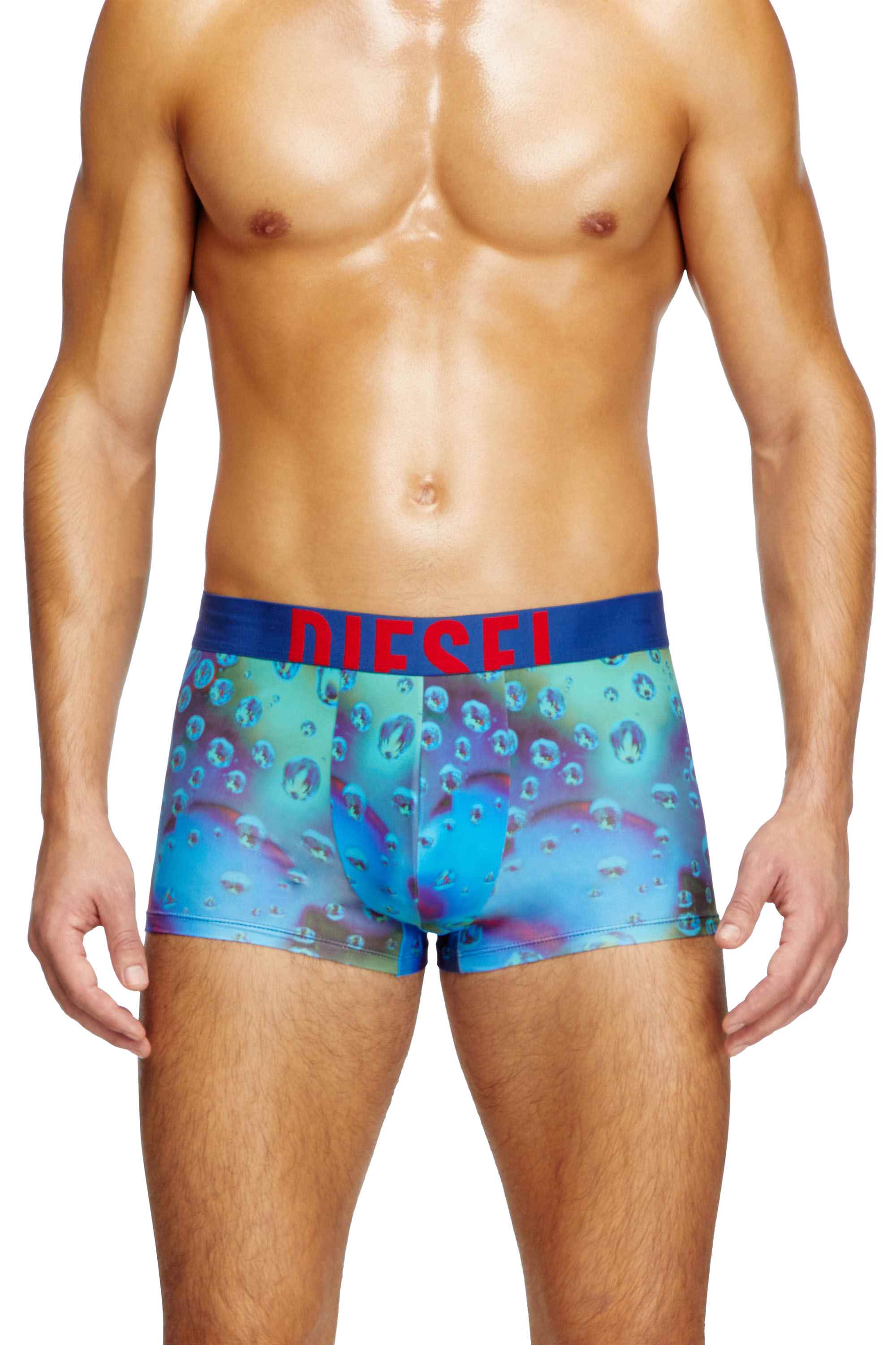 Blue Boxer briefs with acid rain print