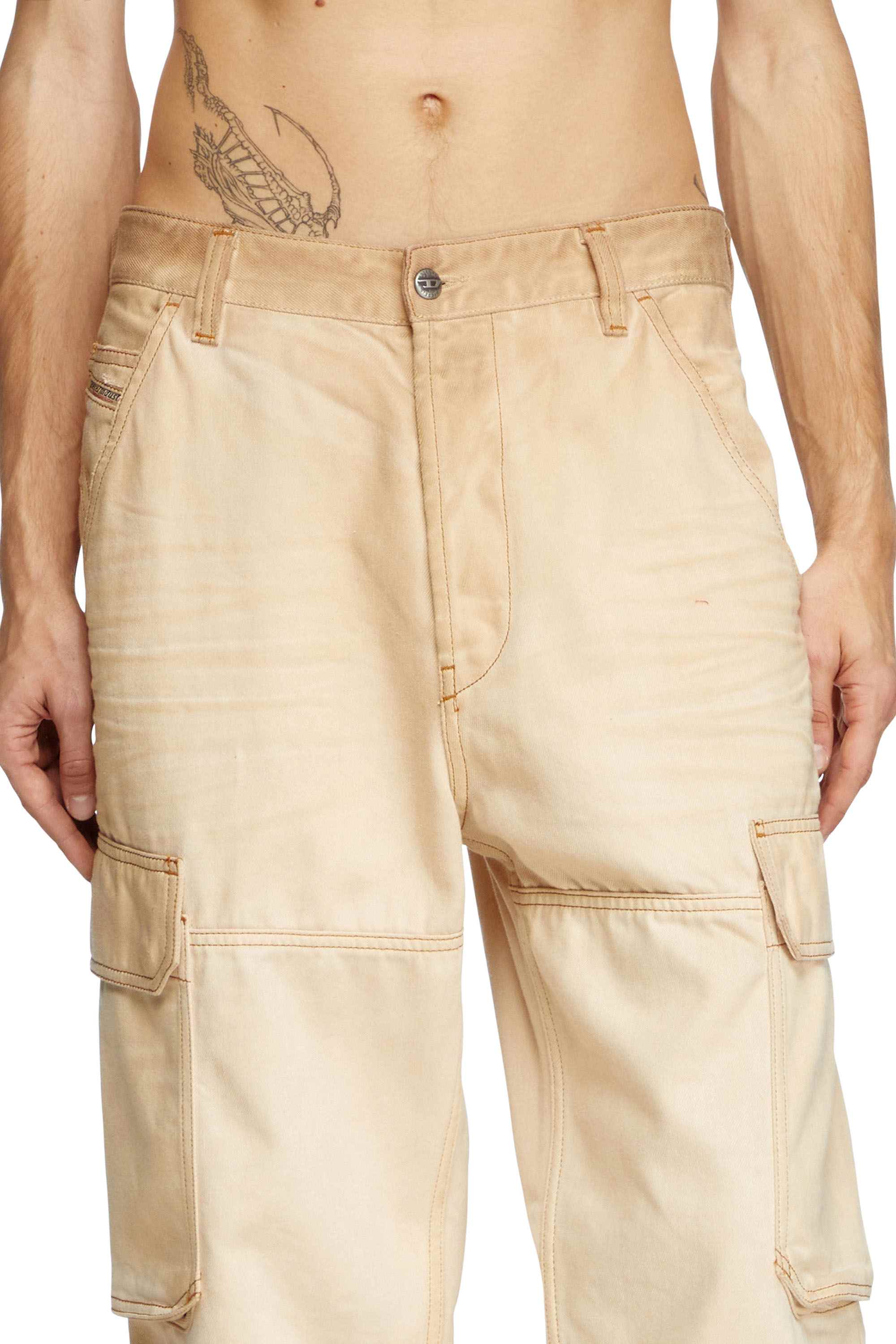 Beige D-Uty-Cargo Regular Fit Jeans
