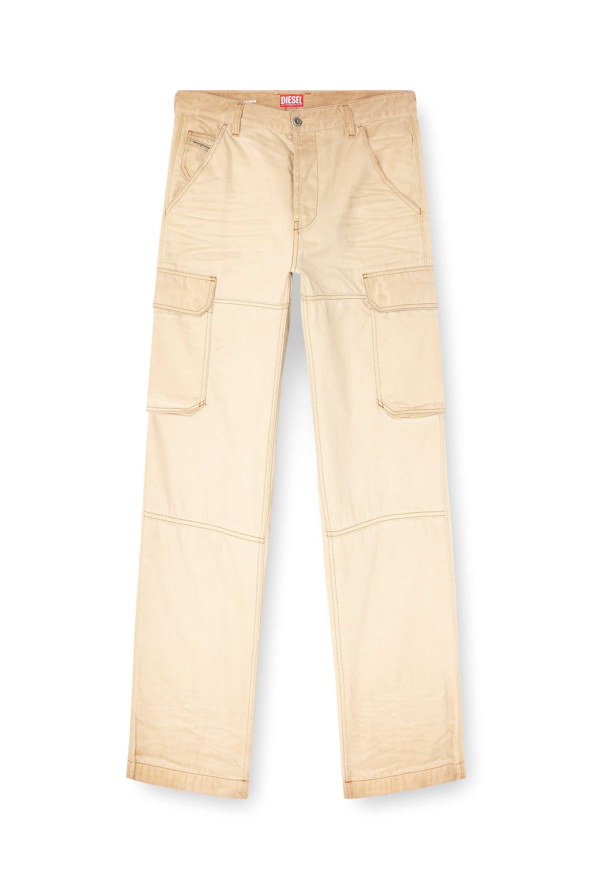 Beige D-Uty-Cargo Regular Fit Jeans