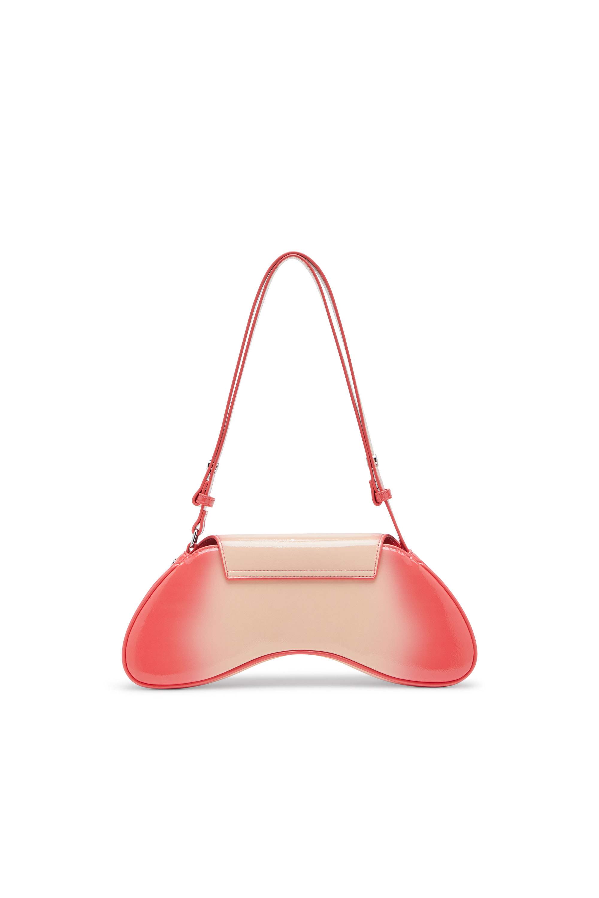 Pink Play-Shoulder bag in printed glossy PU