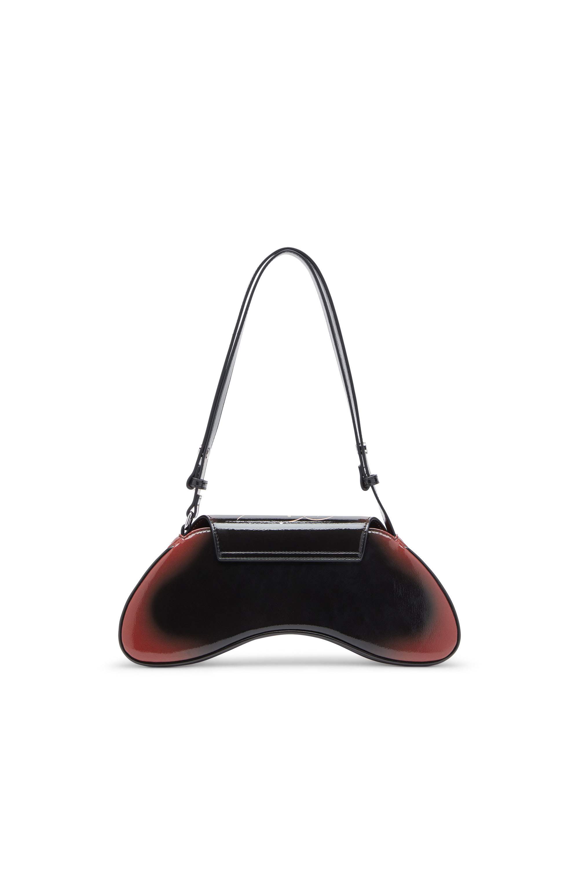 Multicolor Play-Shoulder bag in printed glossy PU