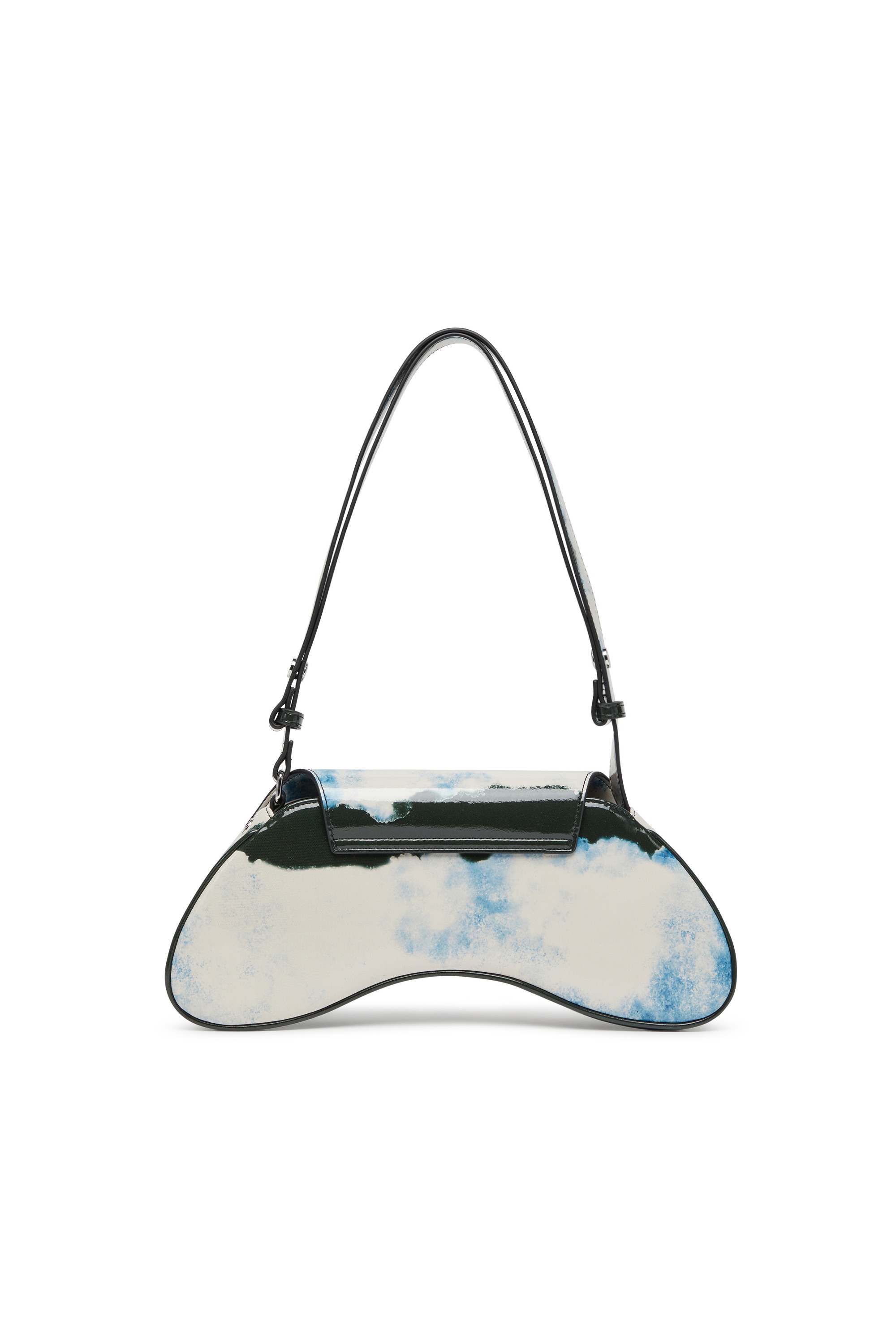 Multicolor Play-Shoulder bag in printed glossy PU